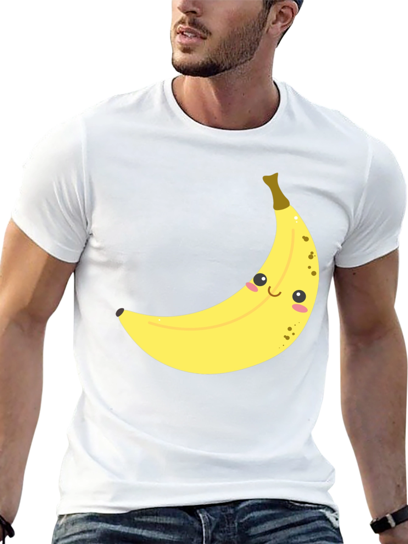Cute Banana Graphic Tee - Unisex Black T-Shirt