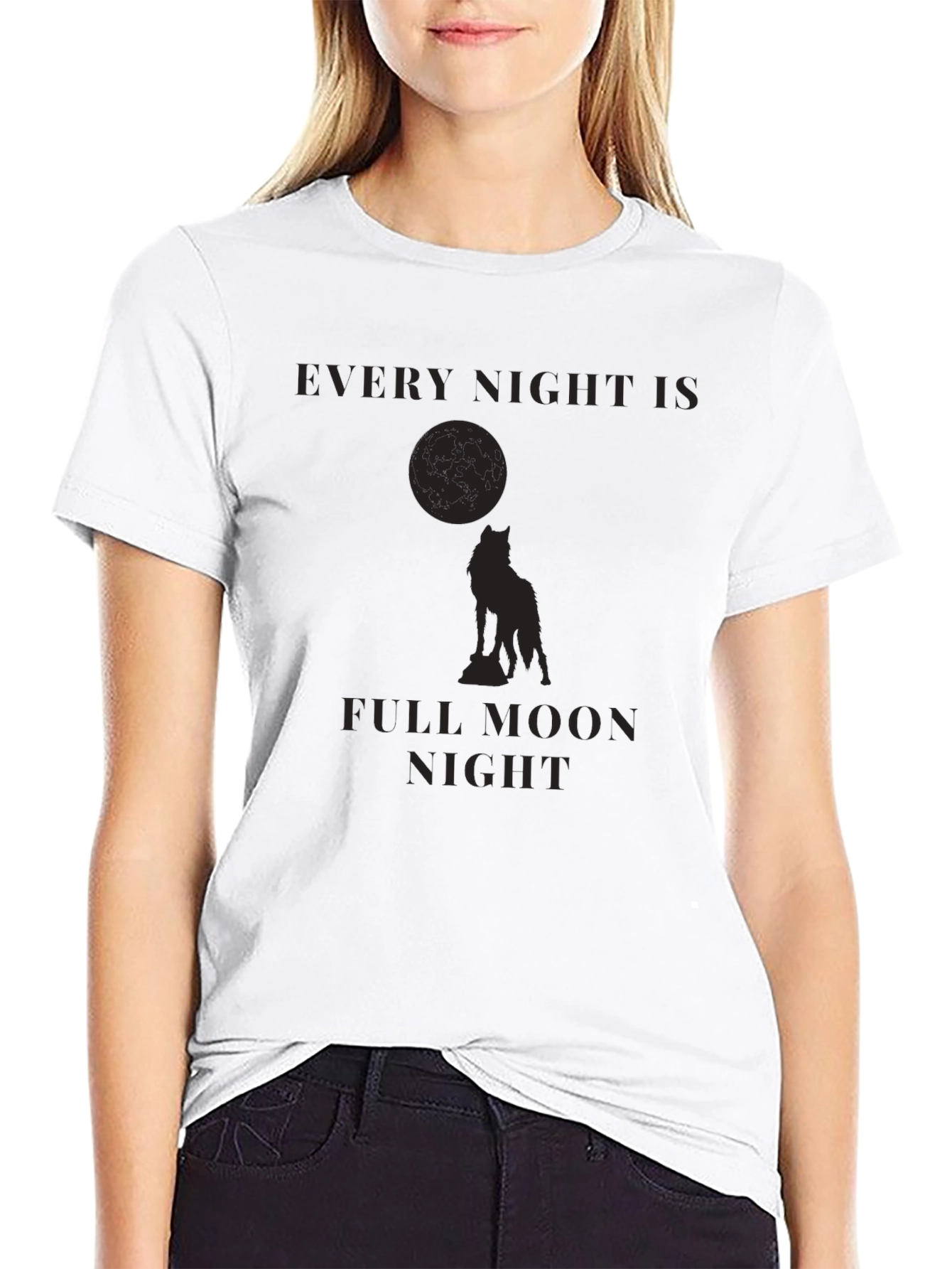 Every Night Is Full Moon Night Graphic Tee