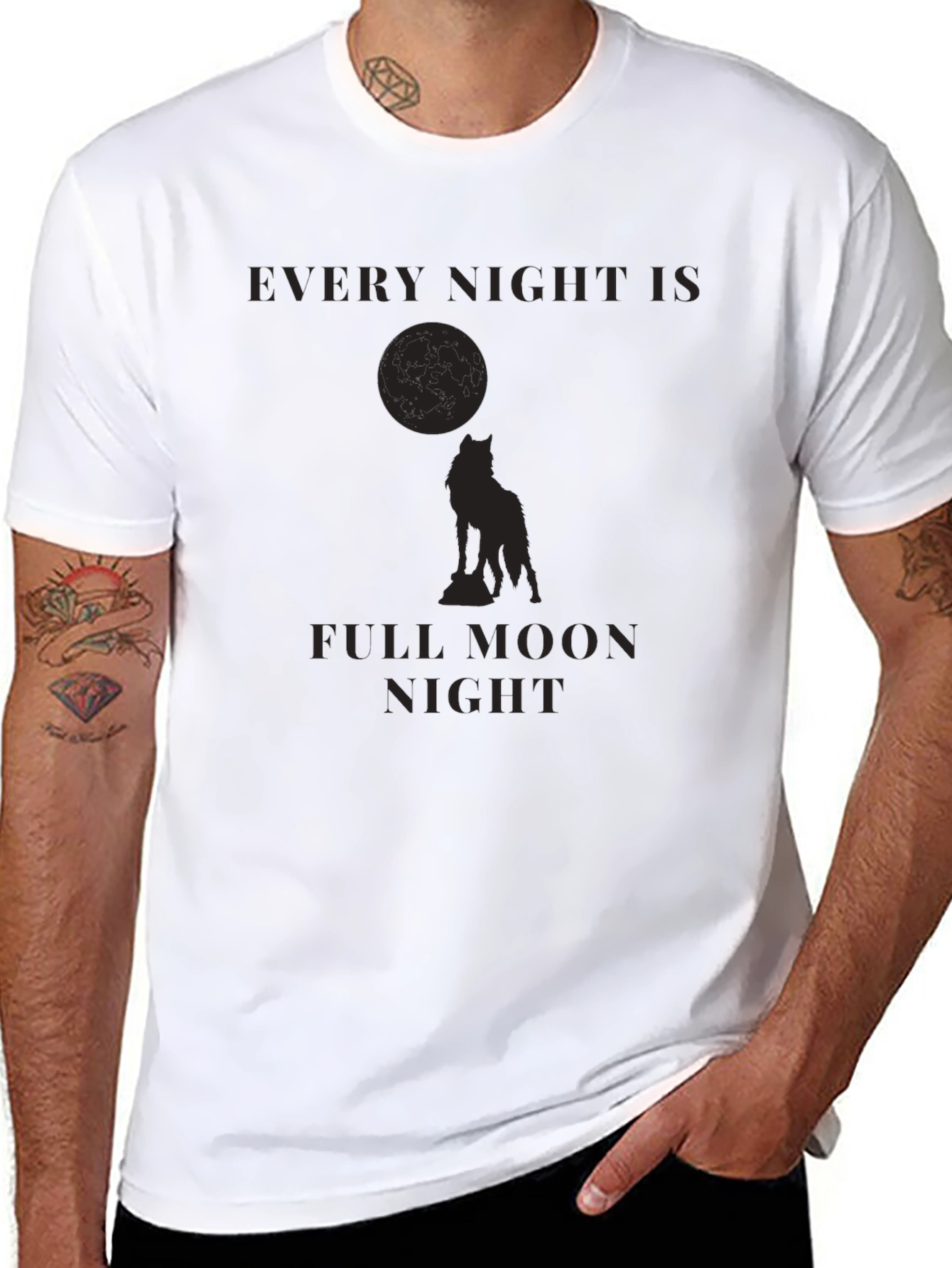 Every Night Is Full Moon Night Graphic Tee
