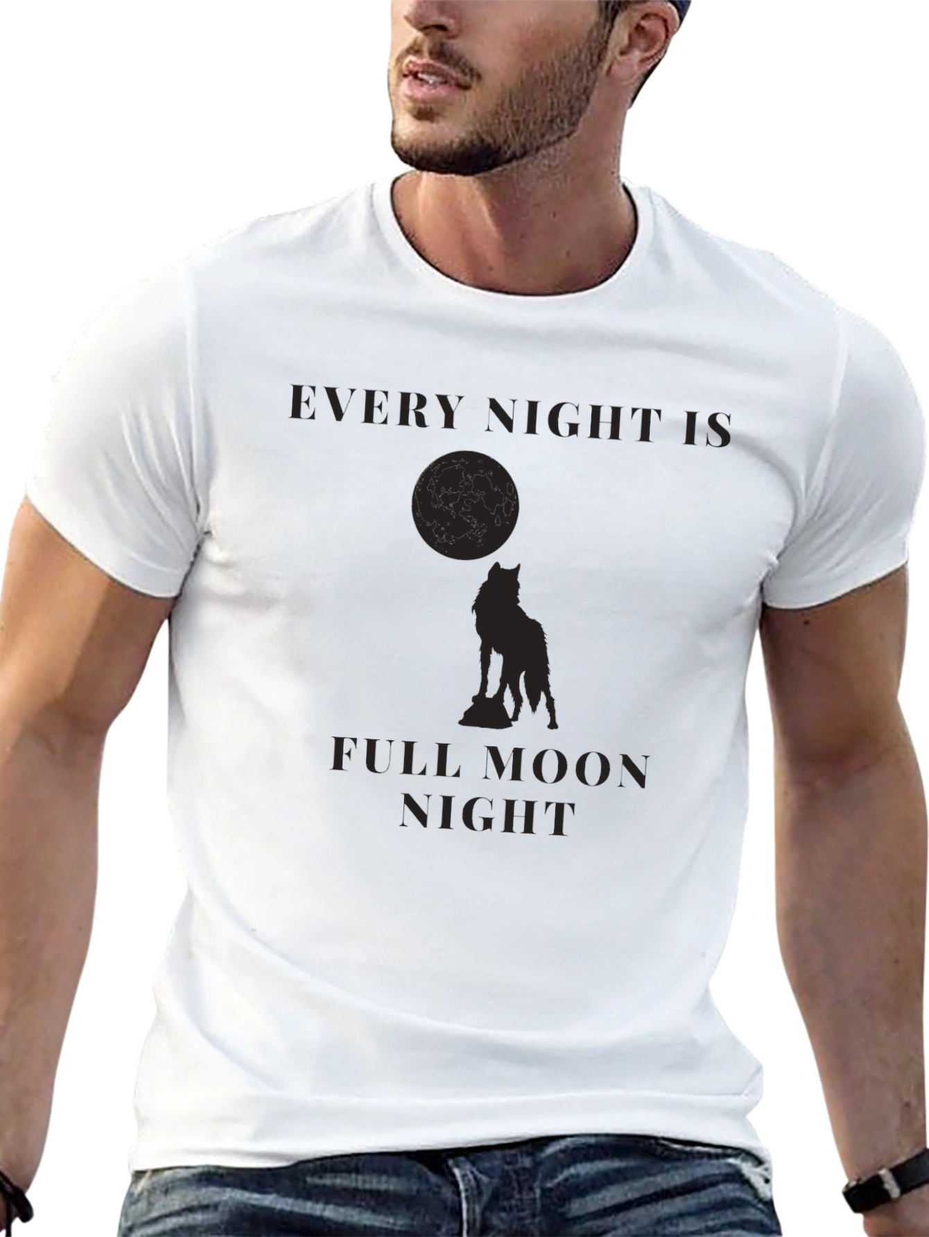 Every Night Is Full Moon Night Graphic Tee