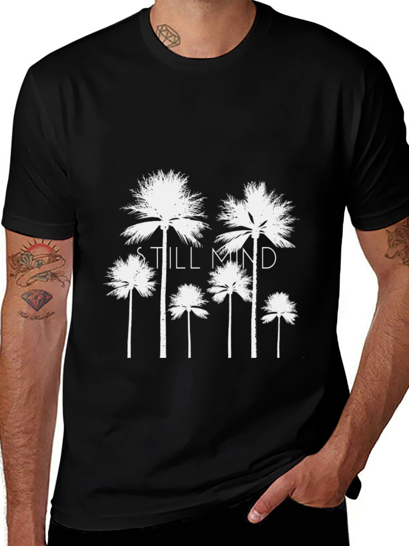 Still Mind Palm Tree Graphic Tee