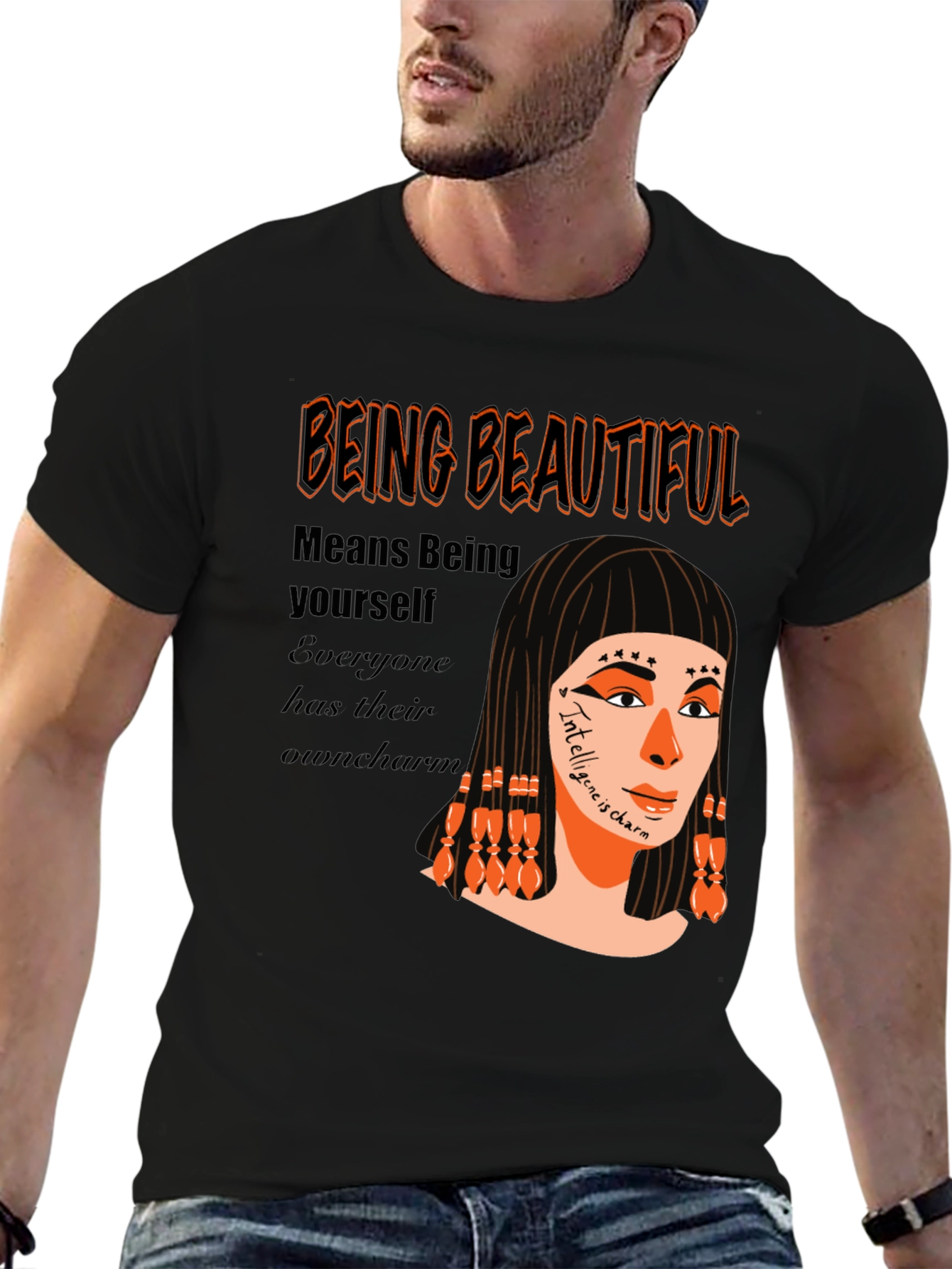 Unique Graphic T-Shirt - Being Beautiful Design