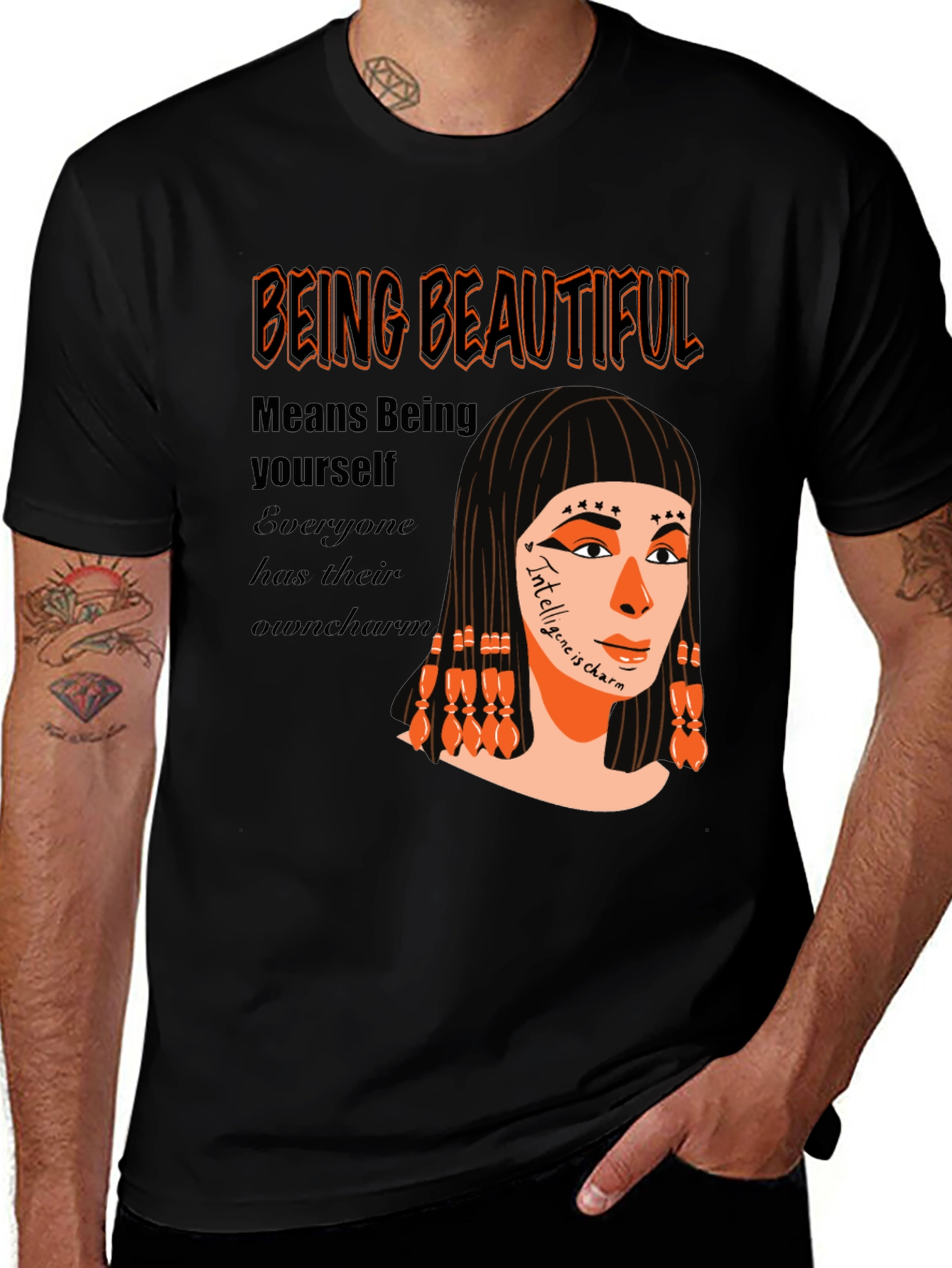 Unique Graphic T-Shirt - Being Beautiful Design