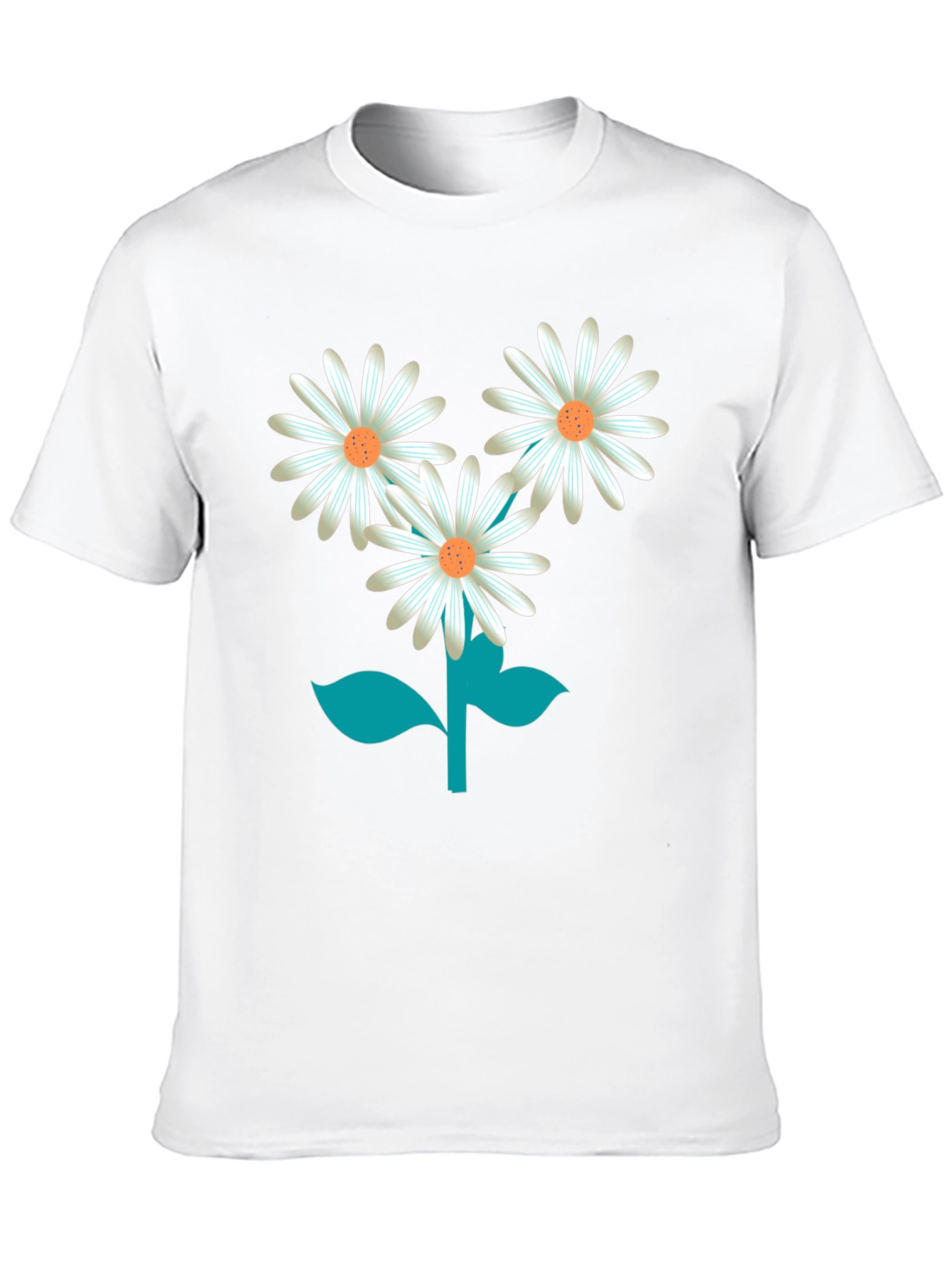 Daisy Flower Graphic Tee - Stylish Unisex Black T-Shirt