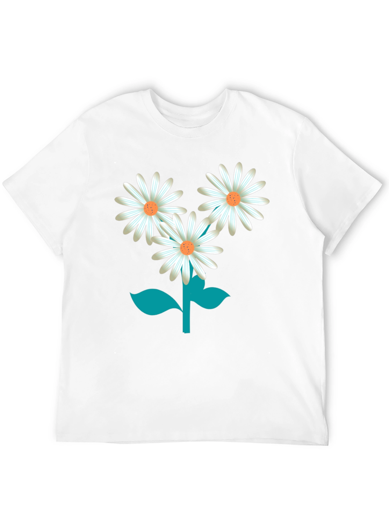Daisy Flower Graphic Tee - Stylish Unisex Black T-Shirt