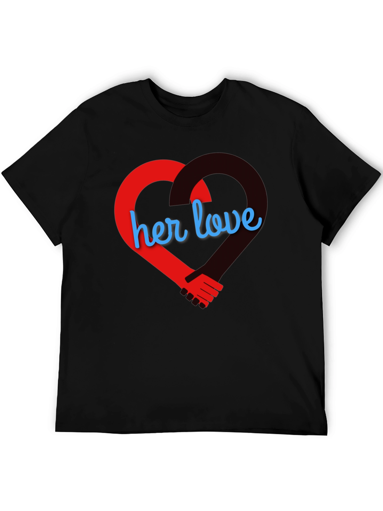 Her Love T-Shirt - Heart Handshake Graphic Tee