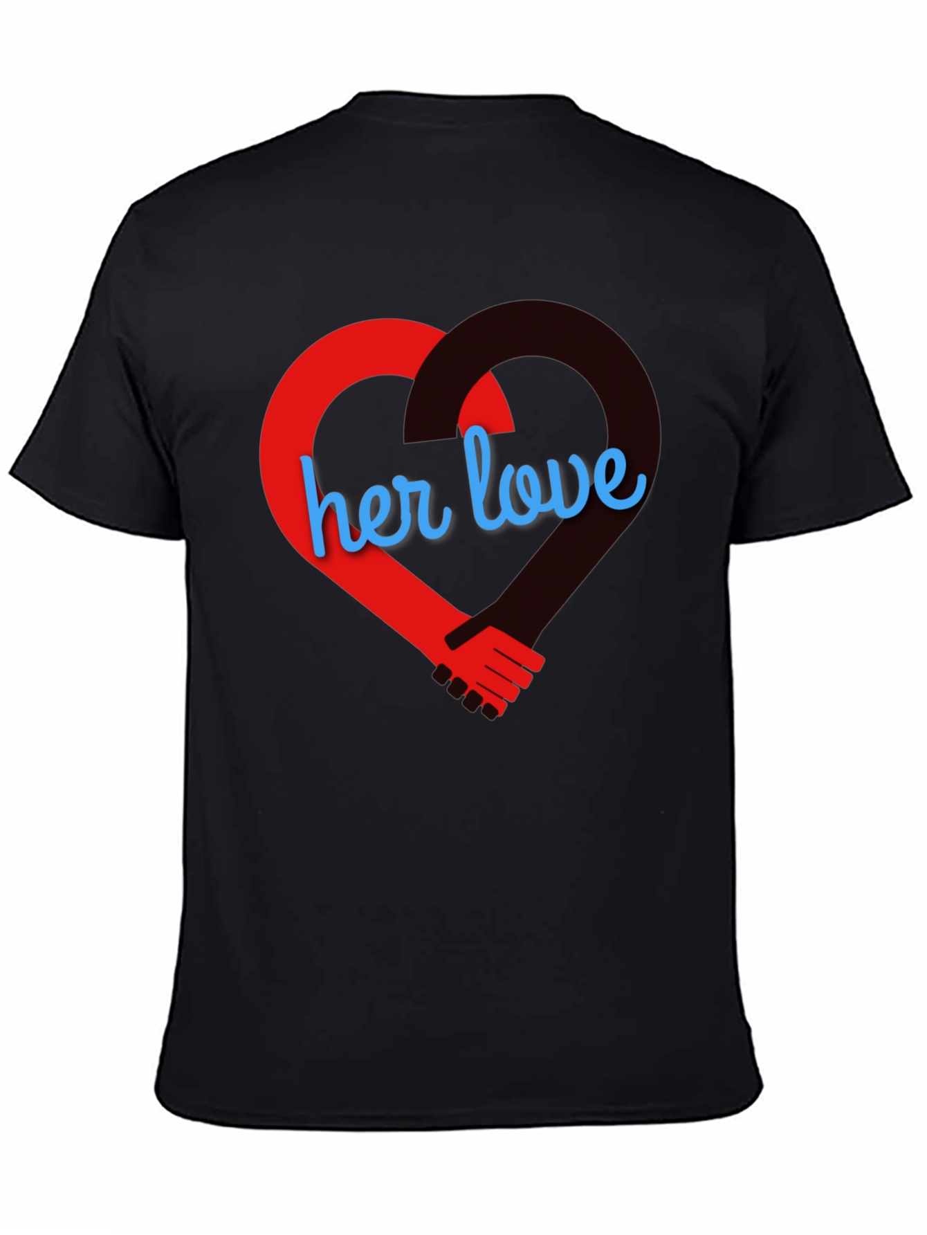 Her Love T-Shirt - Heart Handshake Graphic Tee