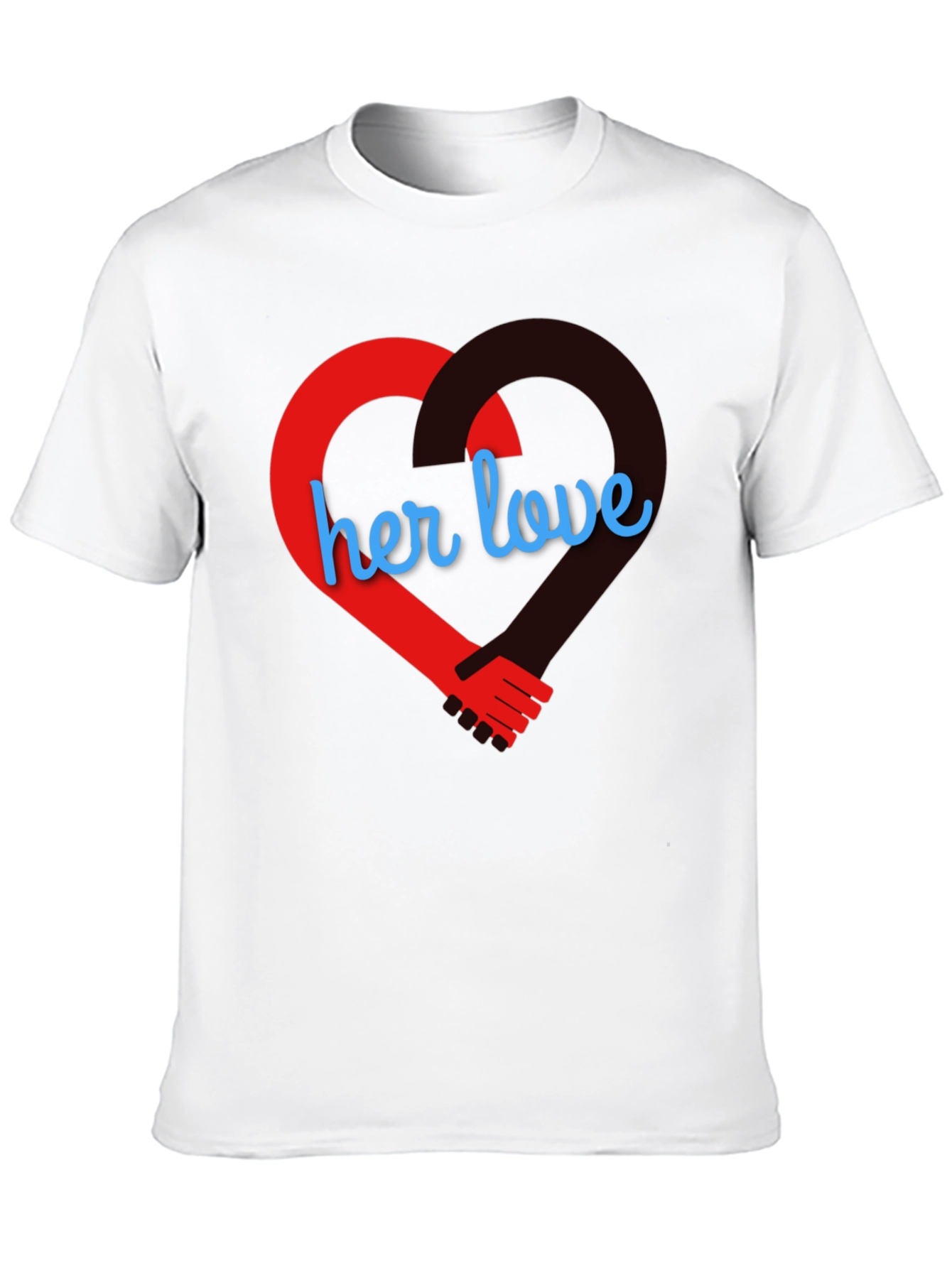 Her Love T-Shirt - Heart Handshake Graphic Tee