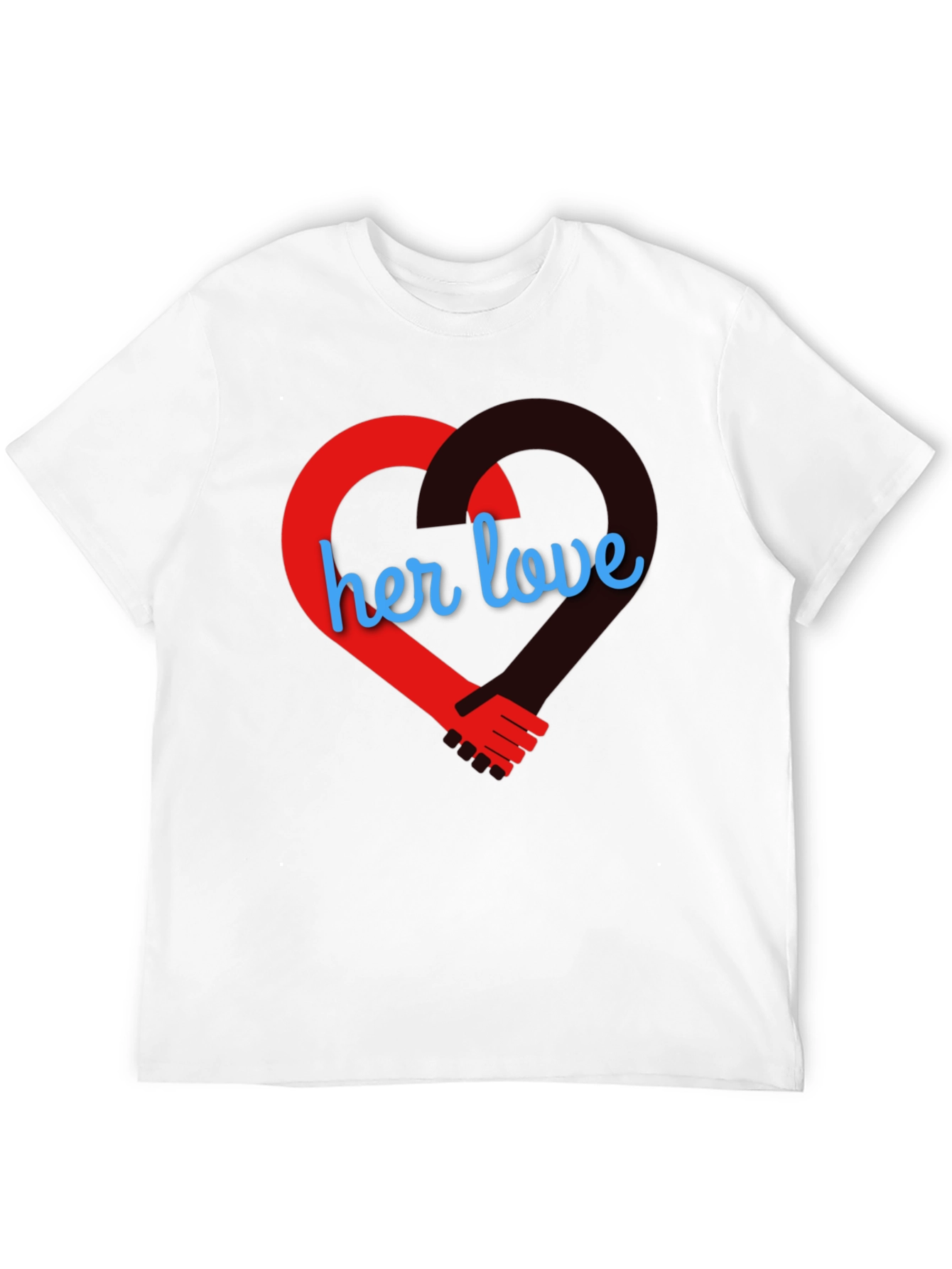 Her Love T-Shirt - Heart Handshake Graphic Tee