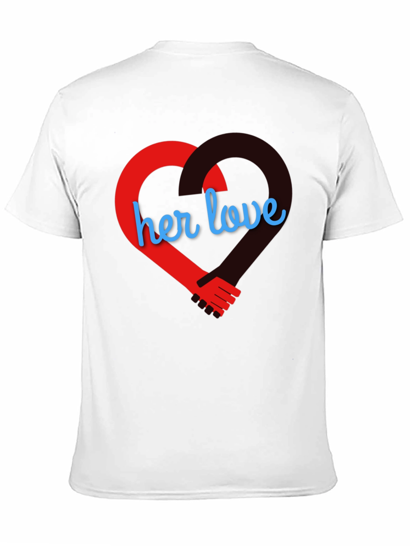 Her Love T-Shirt - Heart Handshake Graphic Tee
