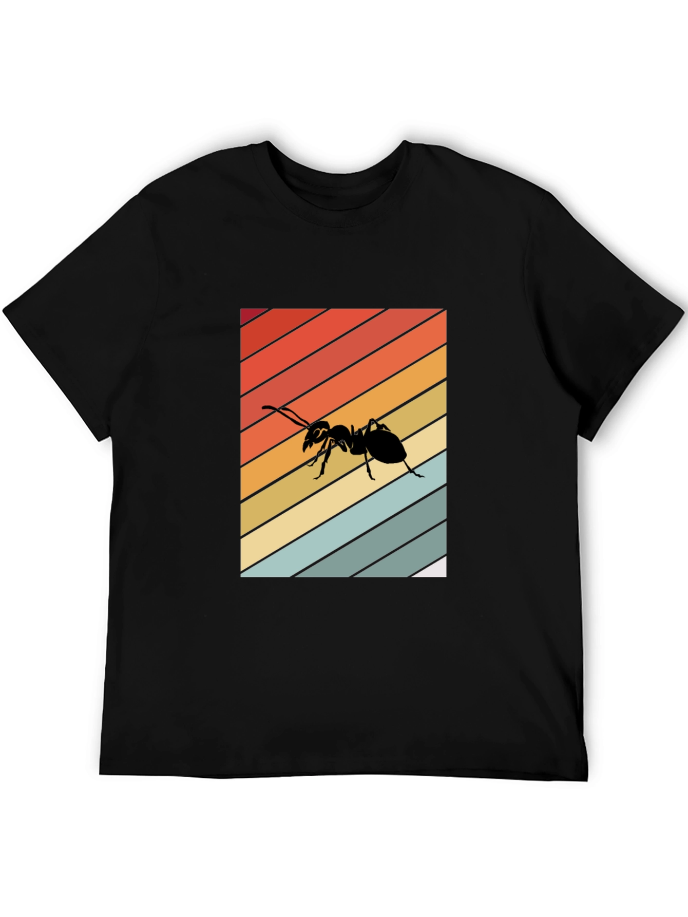 Retro Ant Graphic T-Shirt - Black