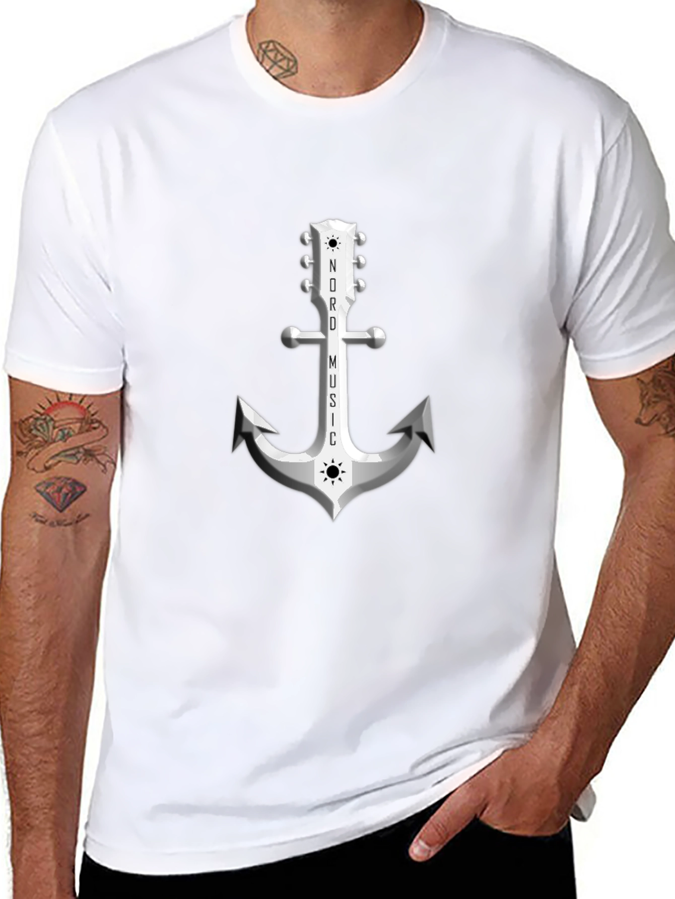Nord Music Anchor Guitar Graphic Tee
