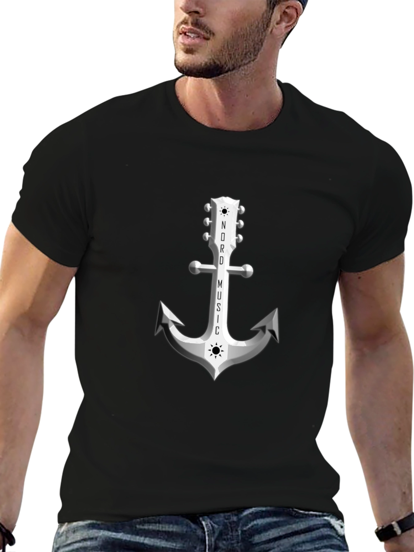 Nord Music Anchor Guitar Graphic Tee