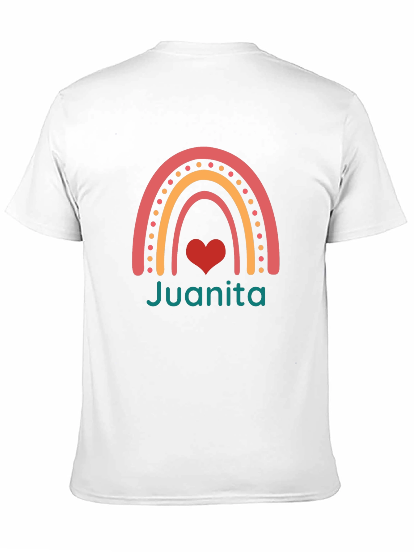 Juanita Rainbow Heart Tee - Black Graphic T-Shirt