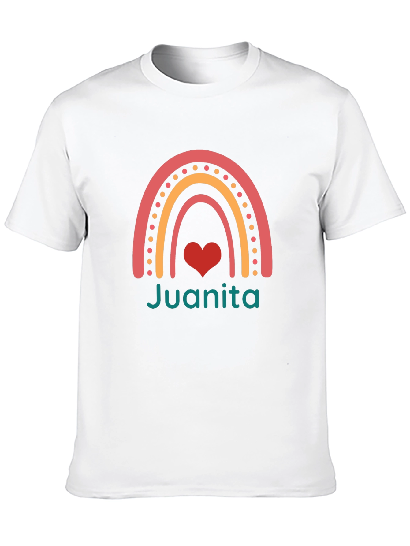 Juanita Rainbow Heart Tee - Black Graphic T-Shirt
