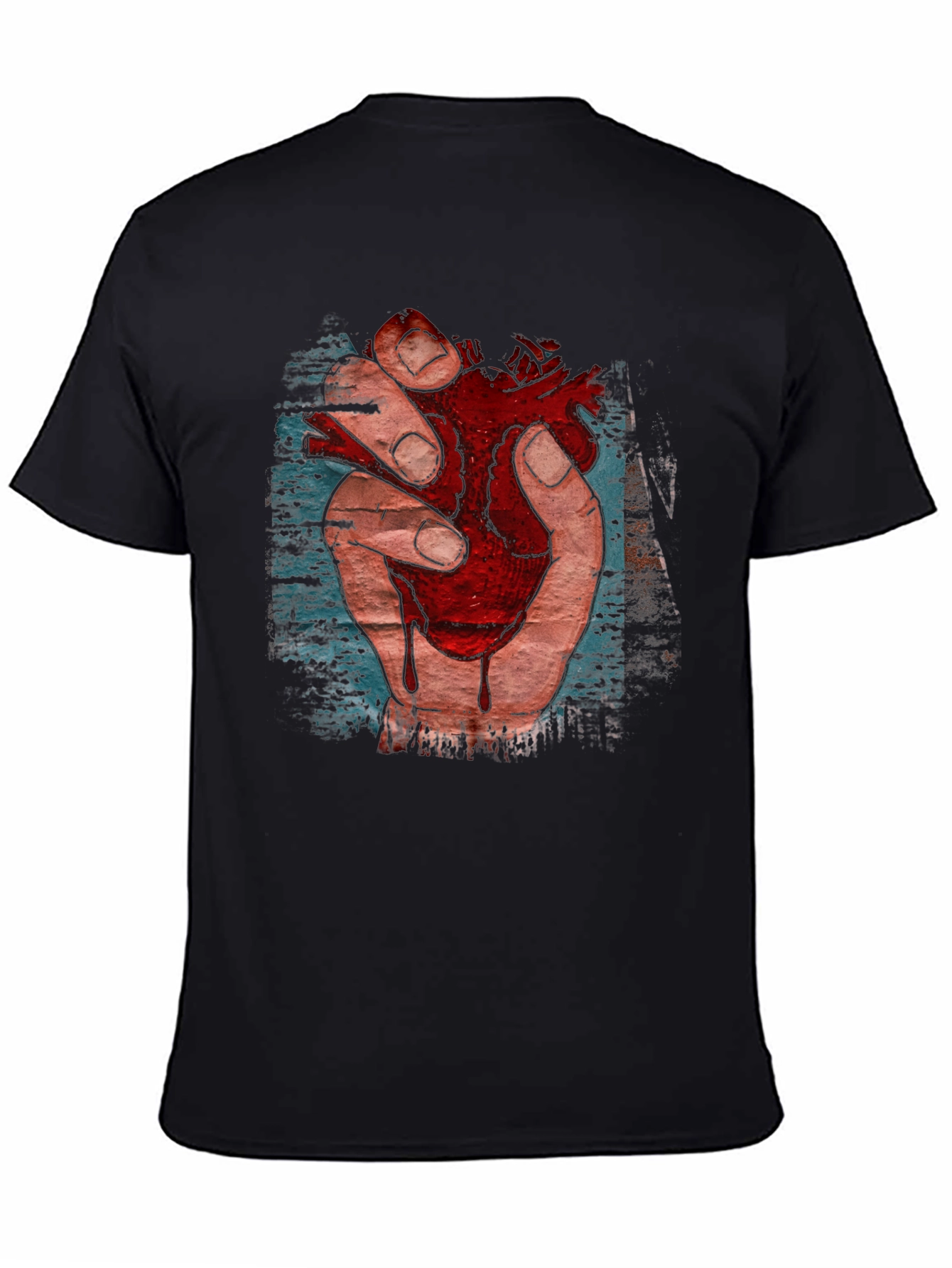 Anatomical Heart Graphic T-Shirt - Black