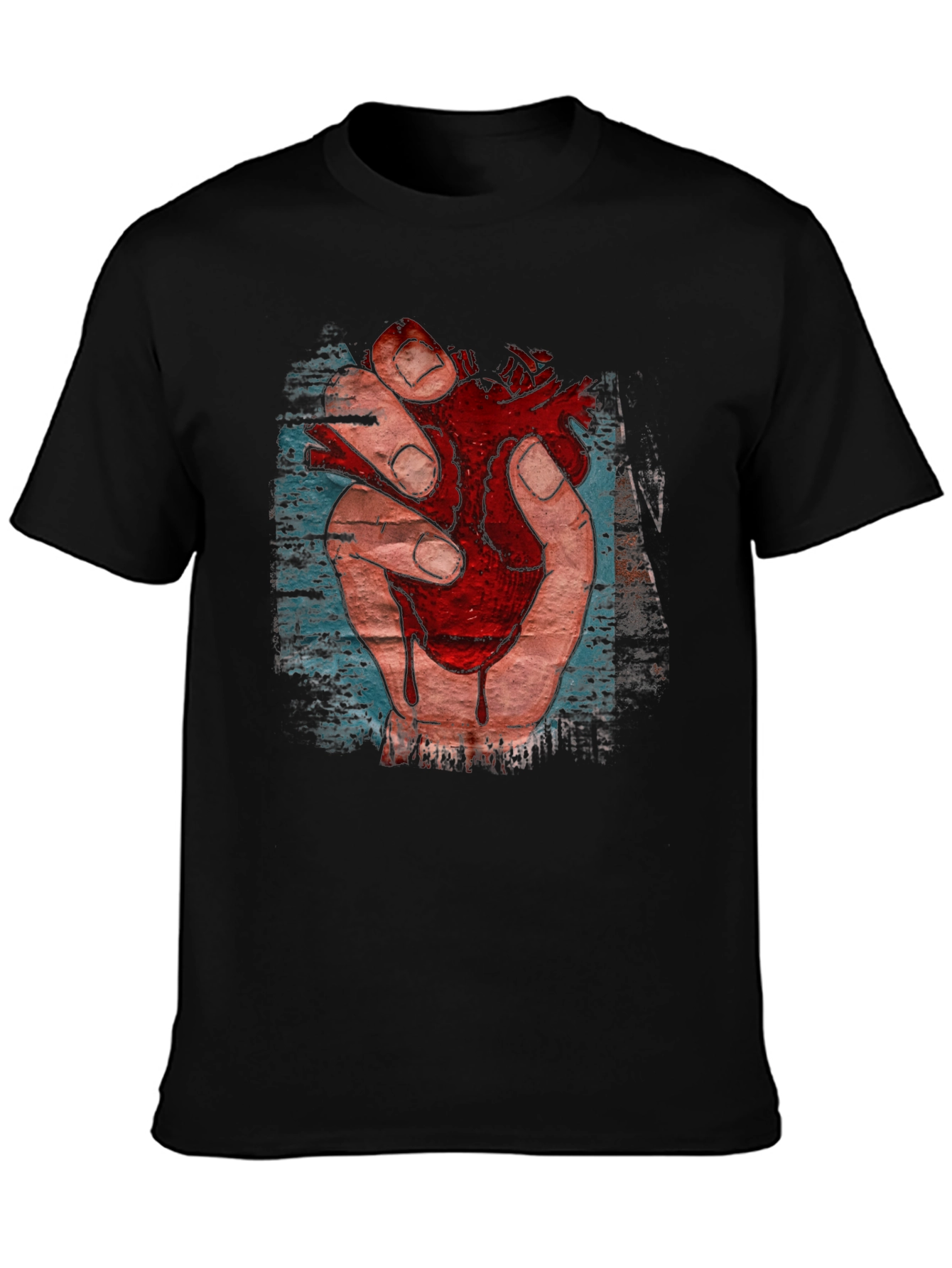 Anatomical Heart Graphic T-Shirt - Black
