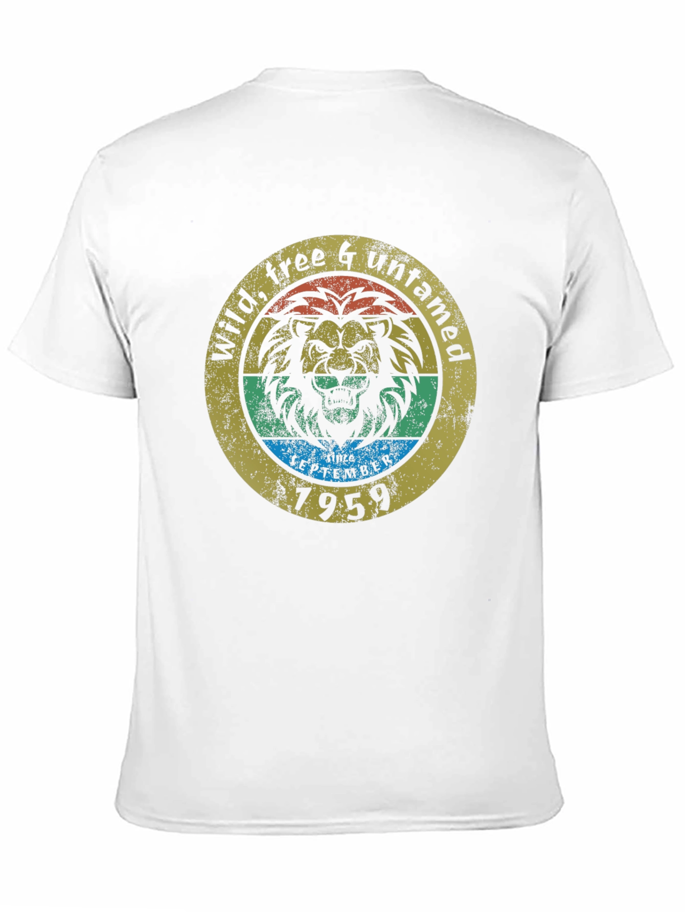 Wild Free Untamed Lion Black T-Shirt