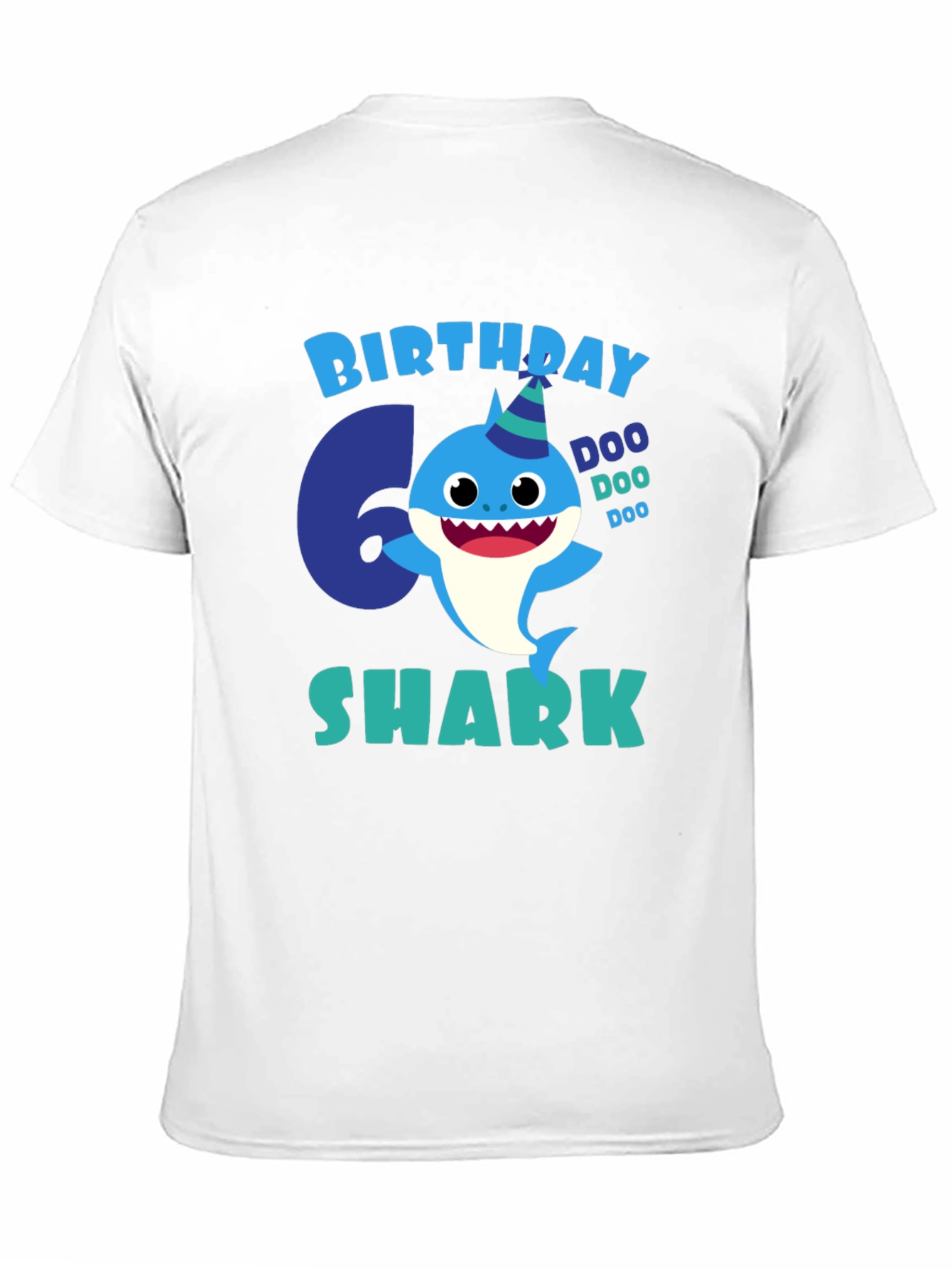 6th Birthday Shark T-Shirt