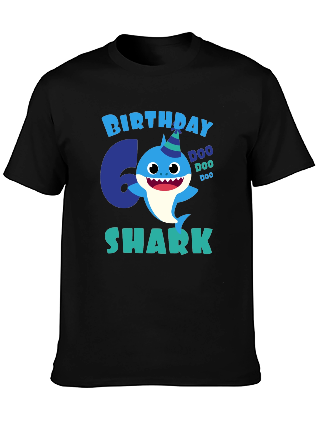 6th Birthday Shark T-Shirt