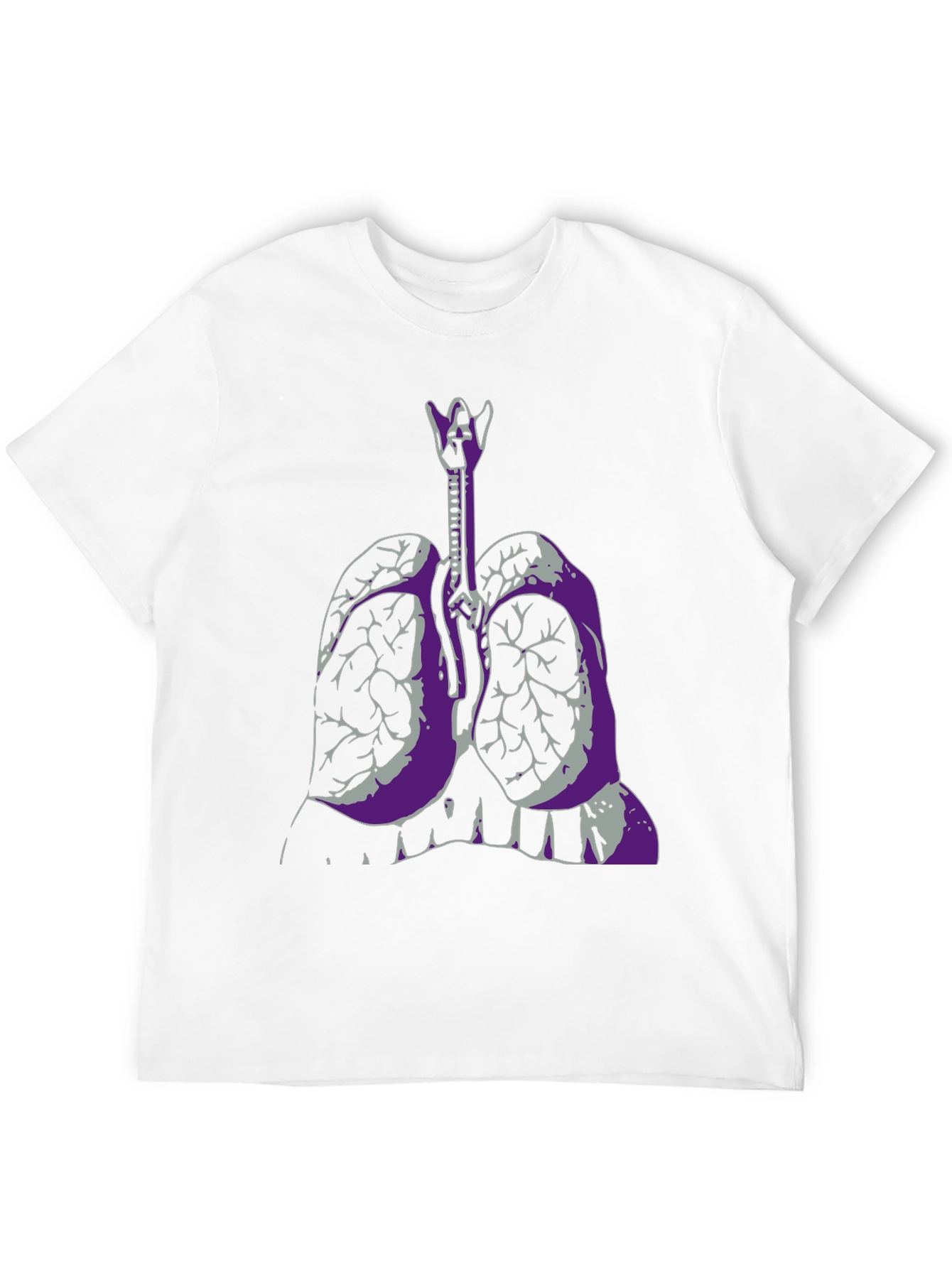 Anatomical Lungs Graphic T-Shirt - Black