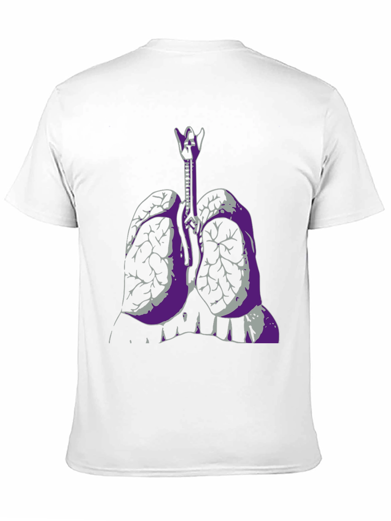 Anatomical Lungs Graphic T-Shirt - Black