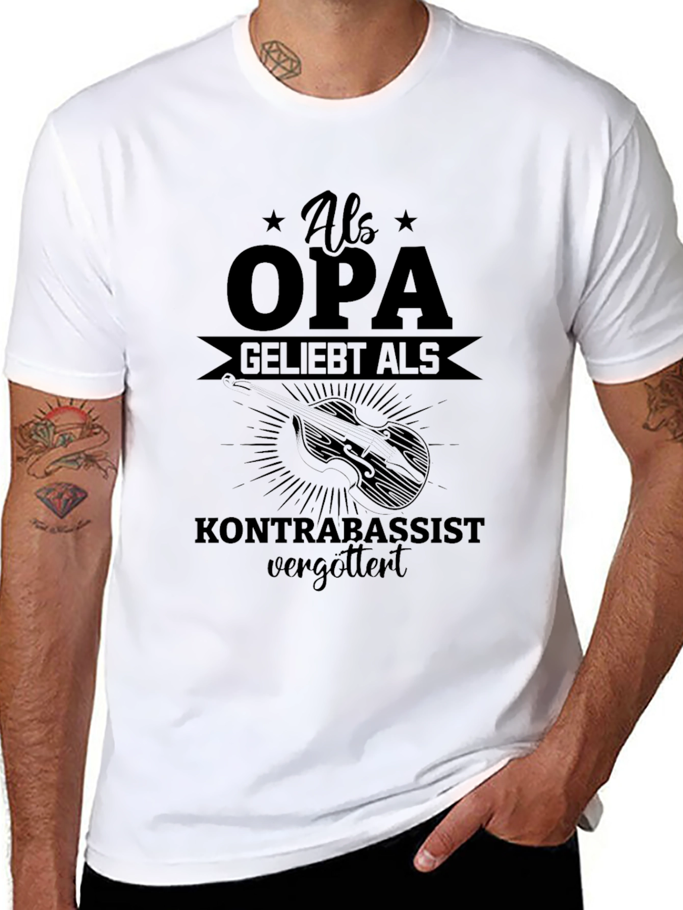 Als Opa Geliebt Kontrabassist T-Shirt