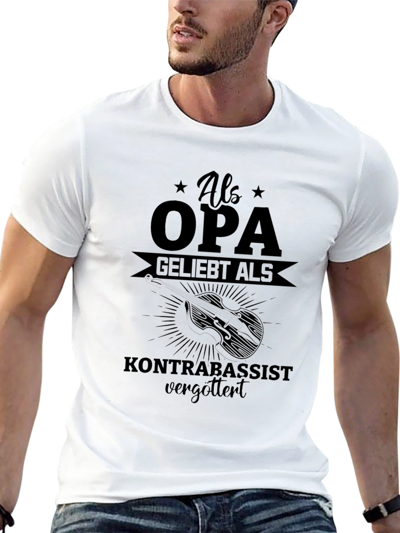 Als Opa Geliebt Kontrabassist T-Shirt