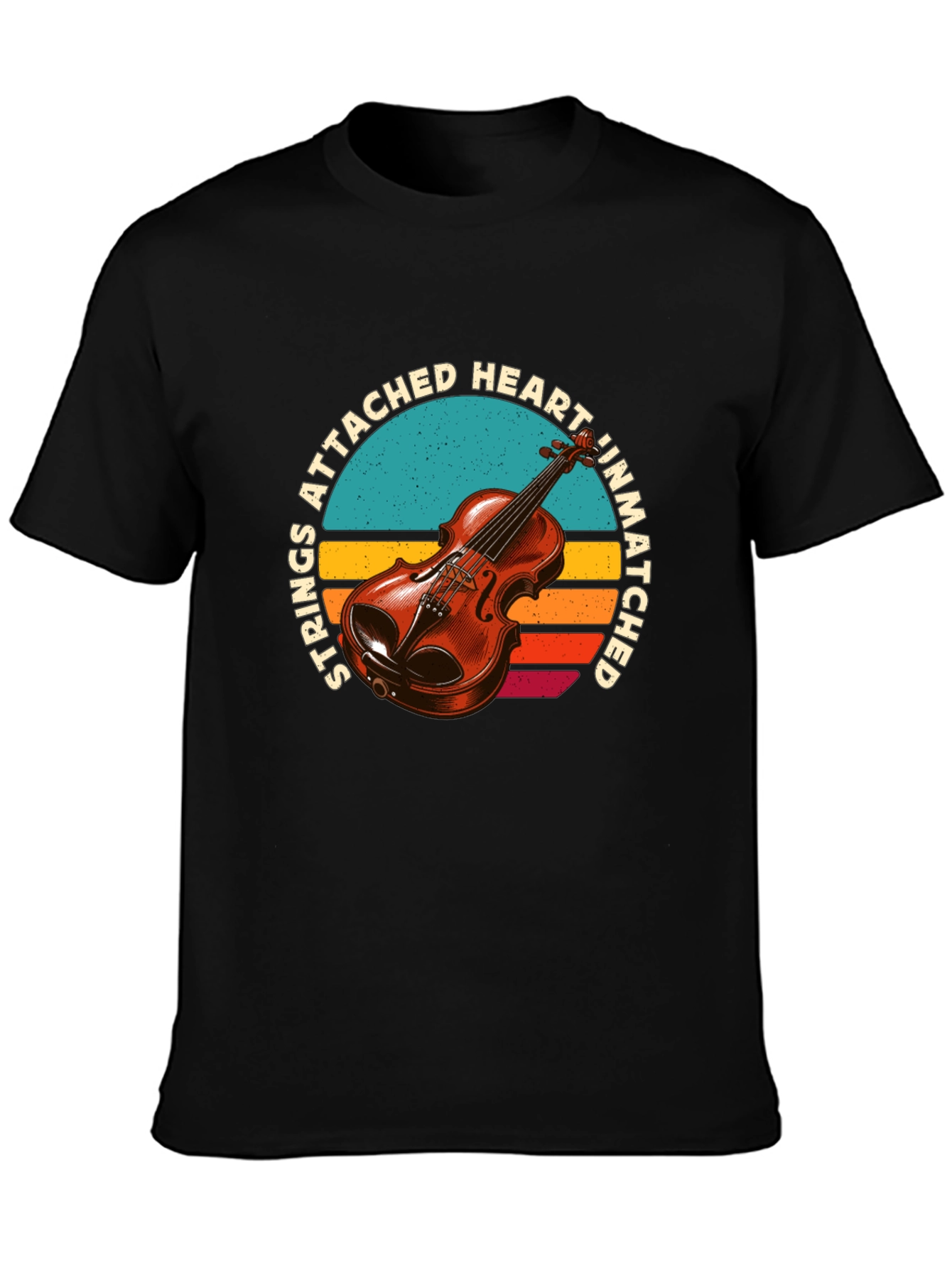 Strings Attached Heart Violin Graphic Tee