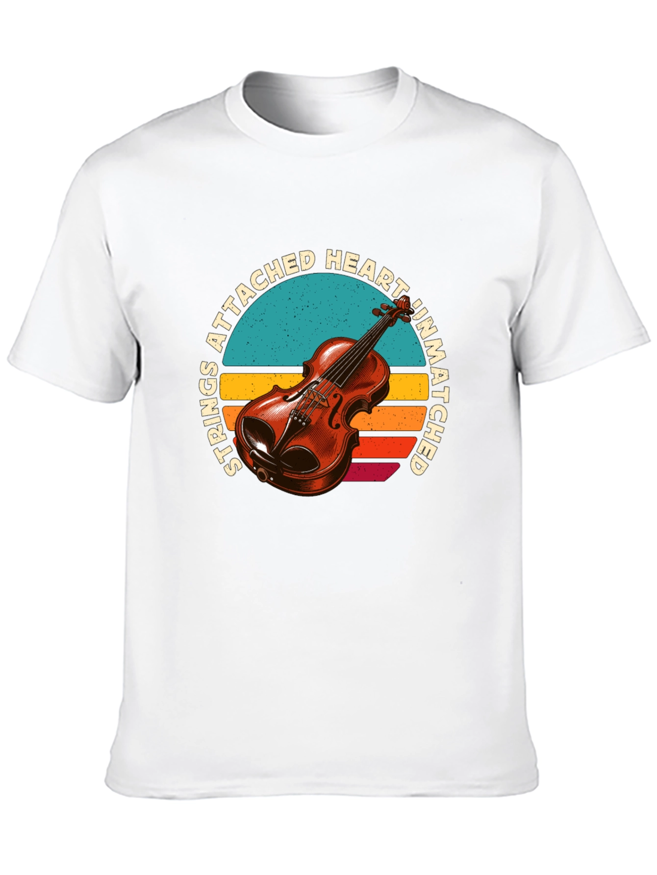 Strings Attached Heart Violin Graphic Tee