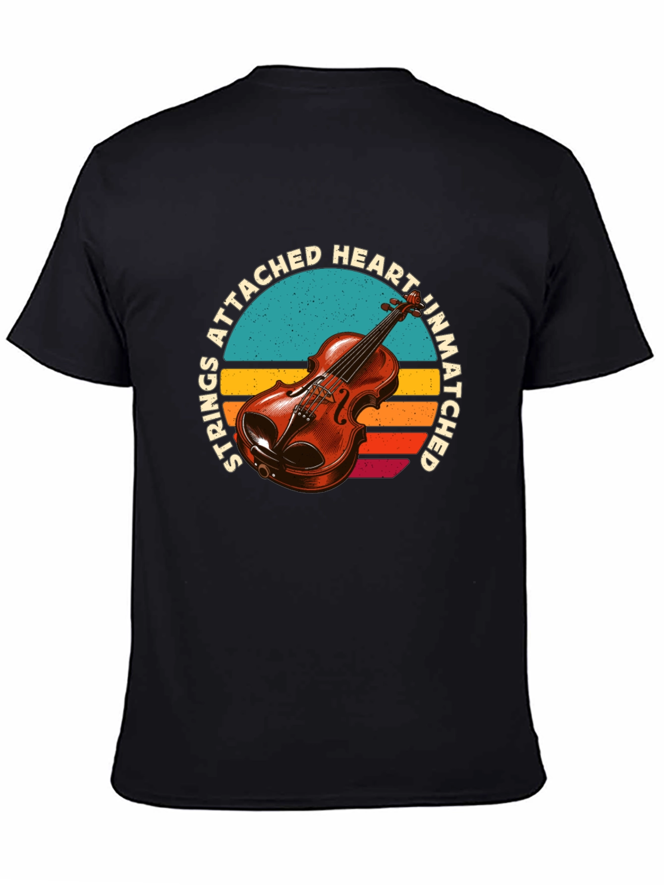 Strings Attached Heart Violin Graphic Tee