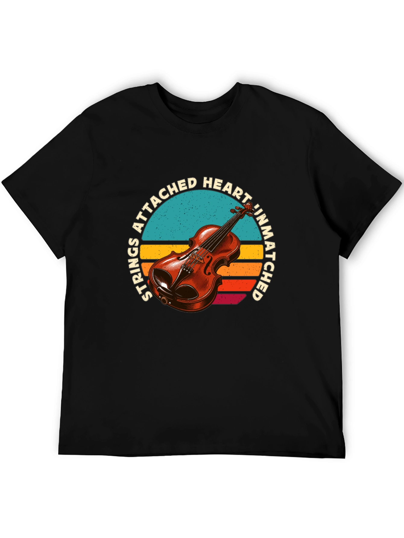 Strings Attached Heart Violin Graphic Tee