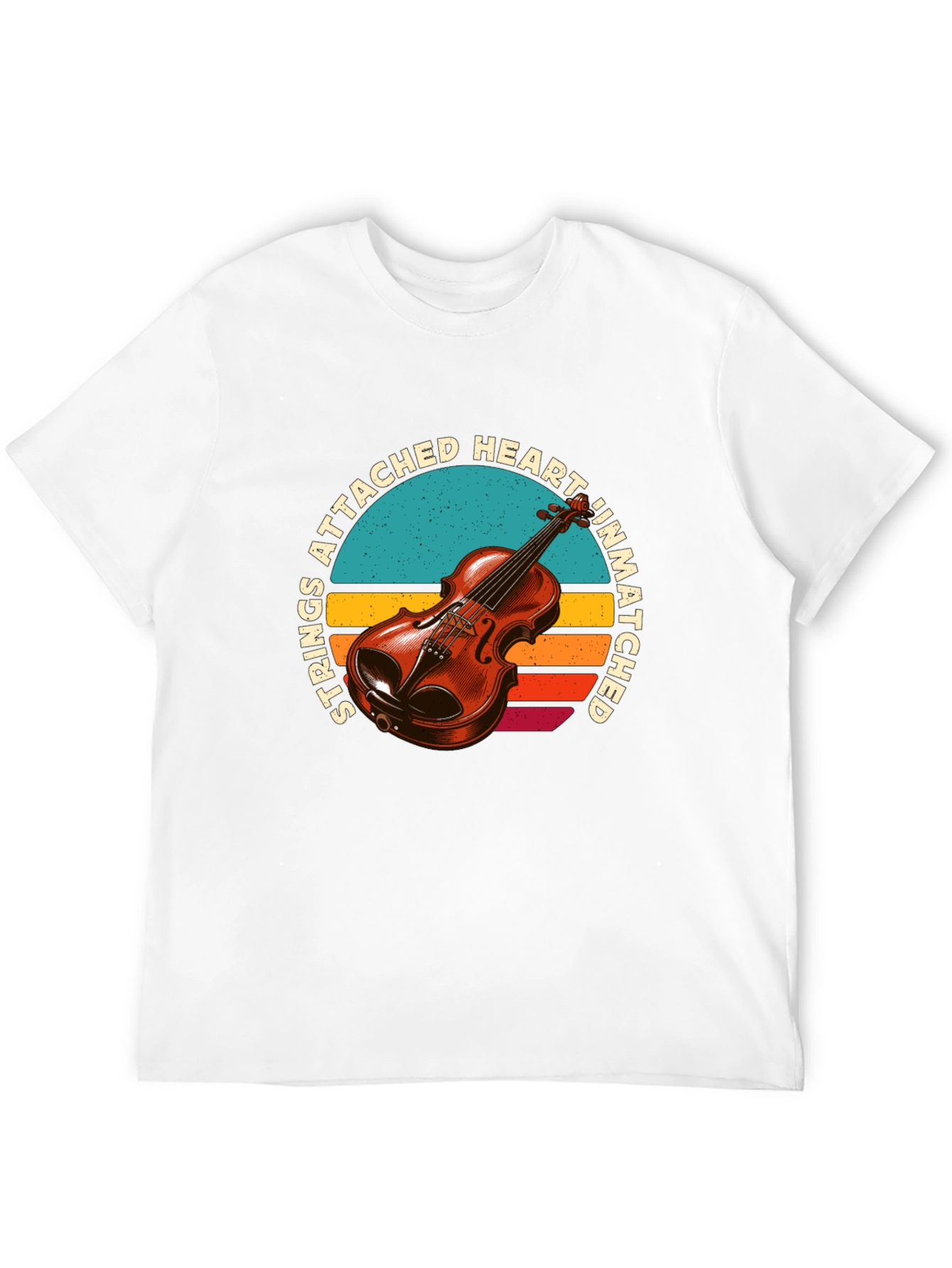 Strings Attached Heart Violin Graphic Tee