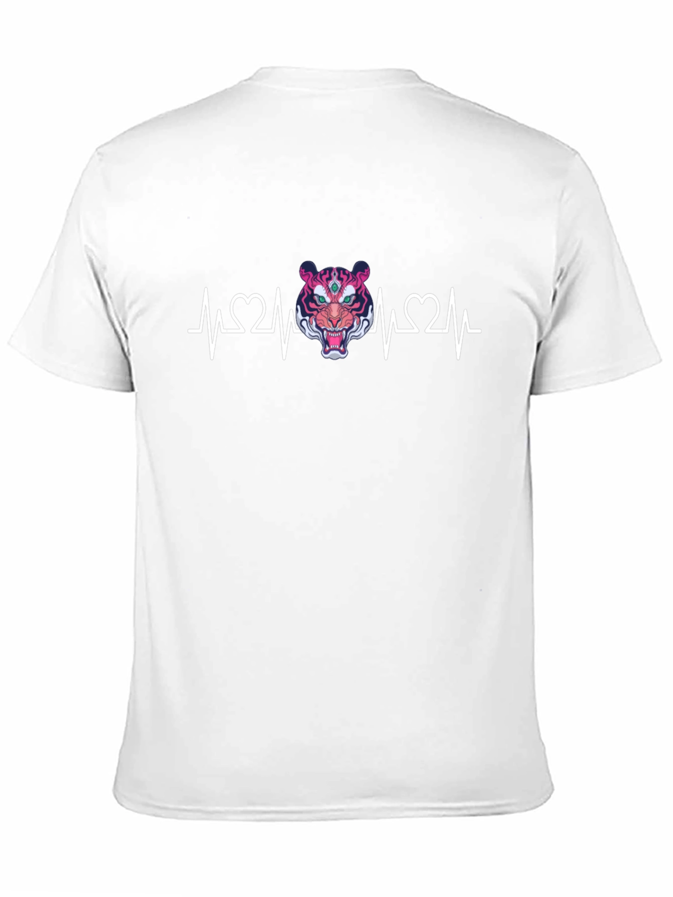 Heartbeat Tiger Graphic T-Shirt - Stylish Mens Tee