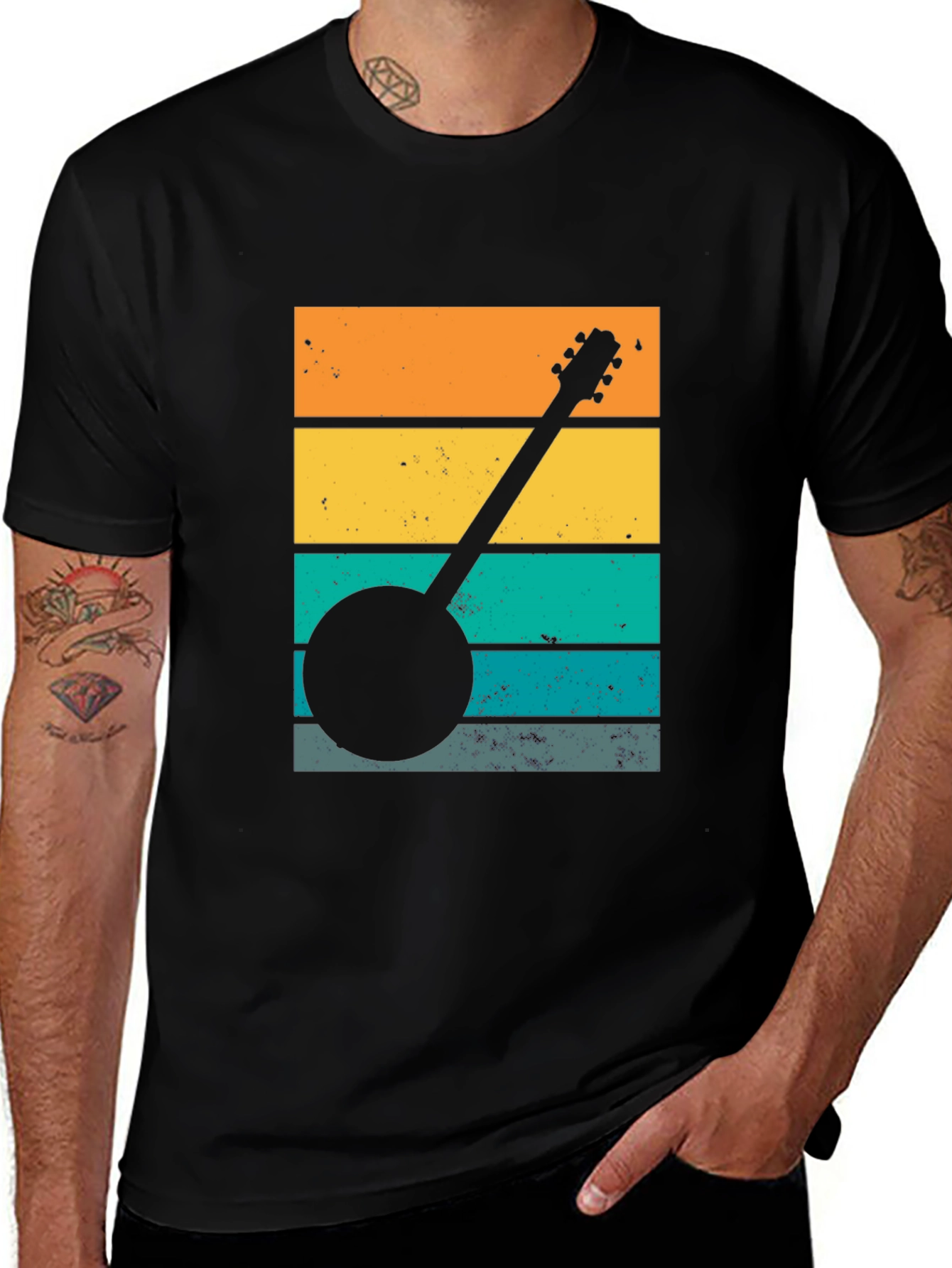 Retro Banjo Sunset T-Shirt