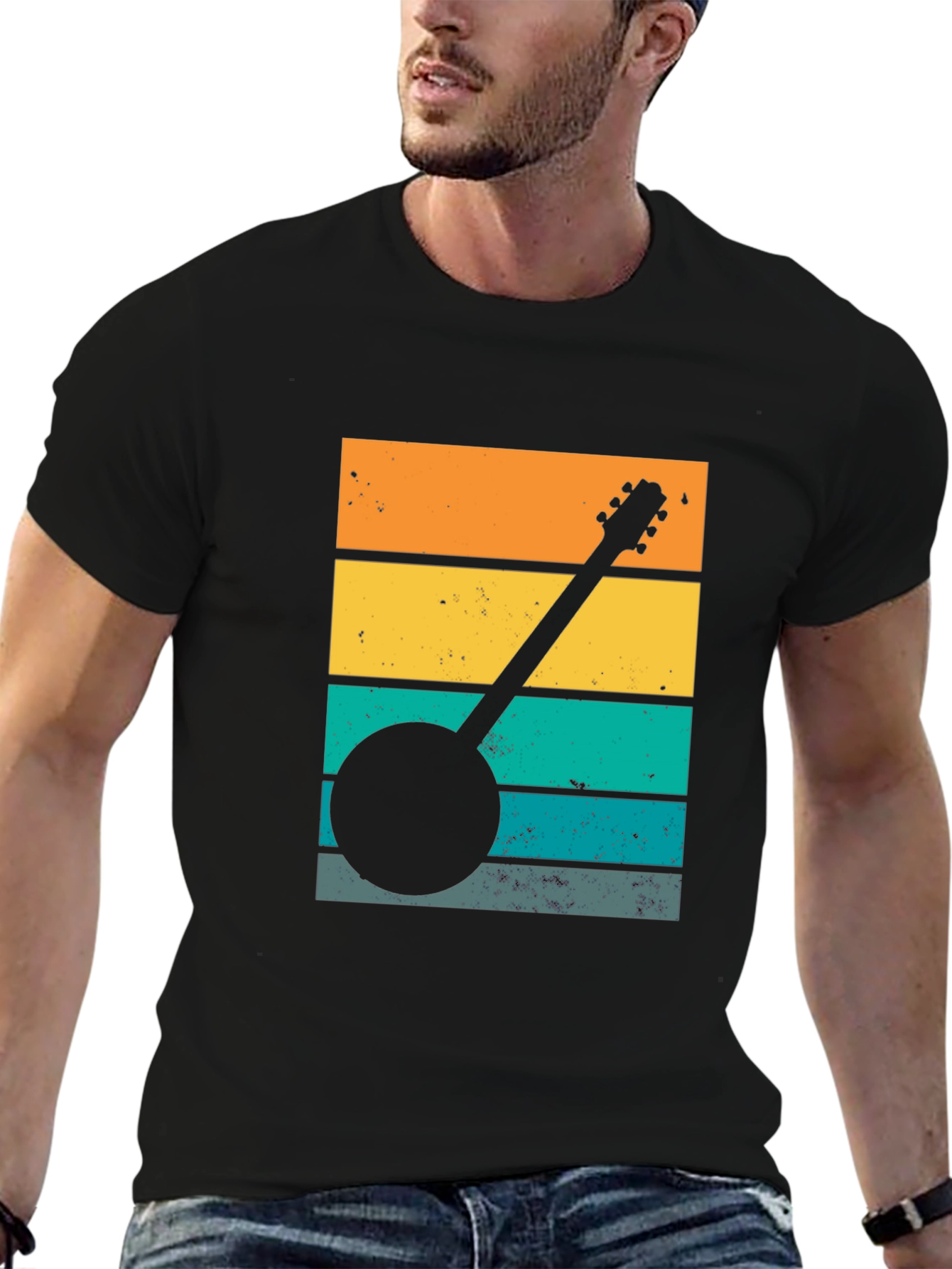 Retro Banjo Sunset T-Shirt