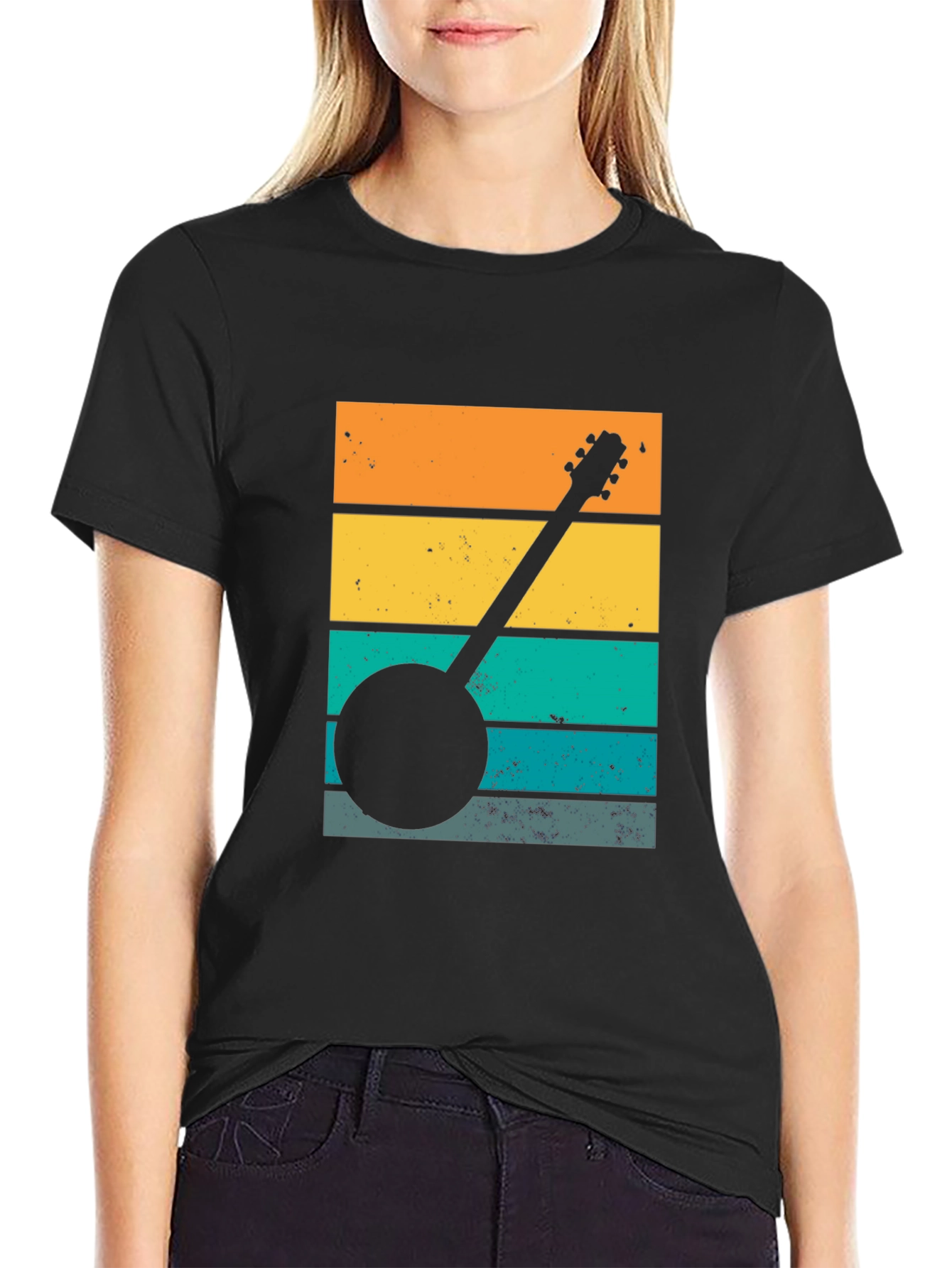 Retro Banjo Sunset T-Shirt