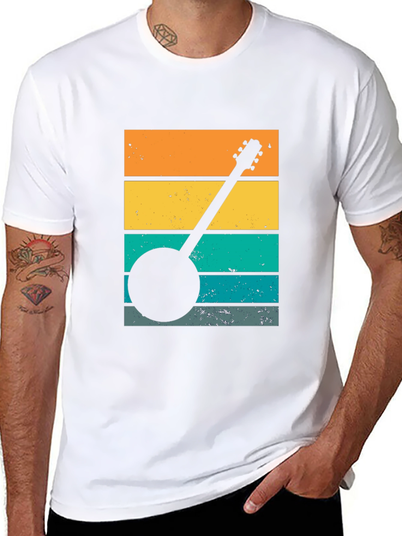Retro Banjo Sunset T-Shirt