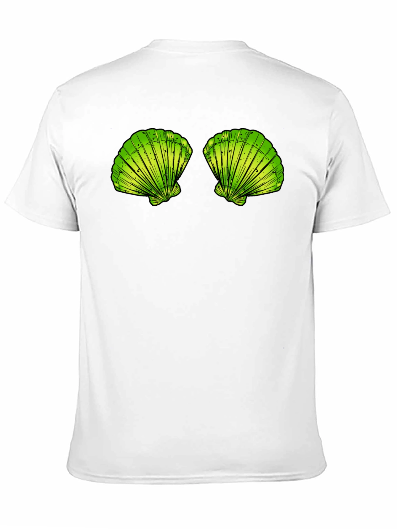Sea Shells Graphic Tee - Black Cotton T-Shirt