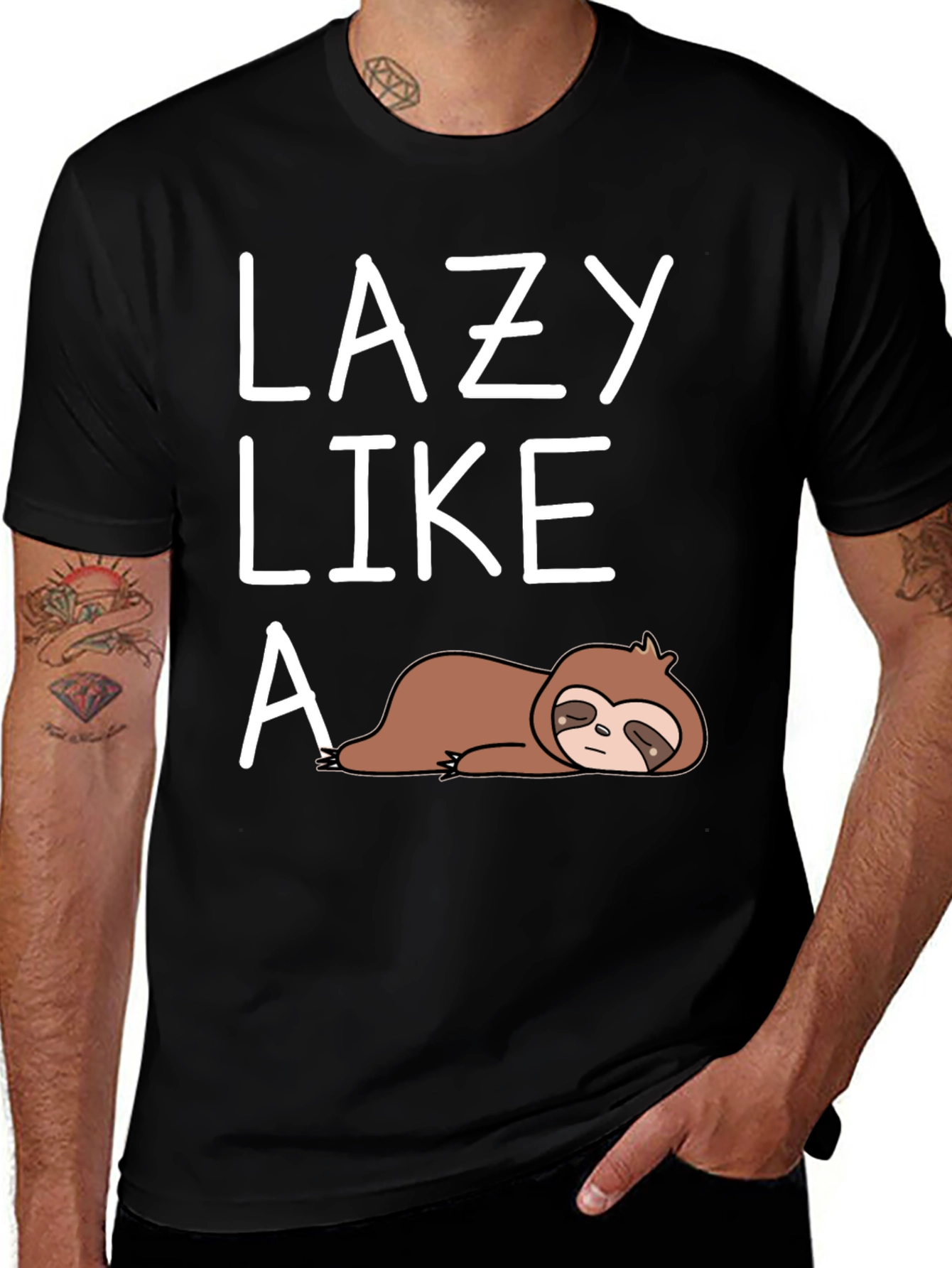 Lazy Like A Sloth Graphic Tee