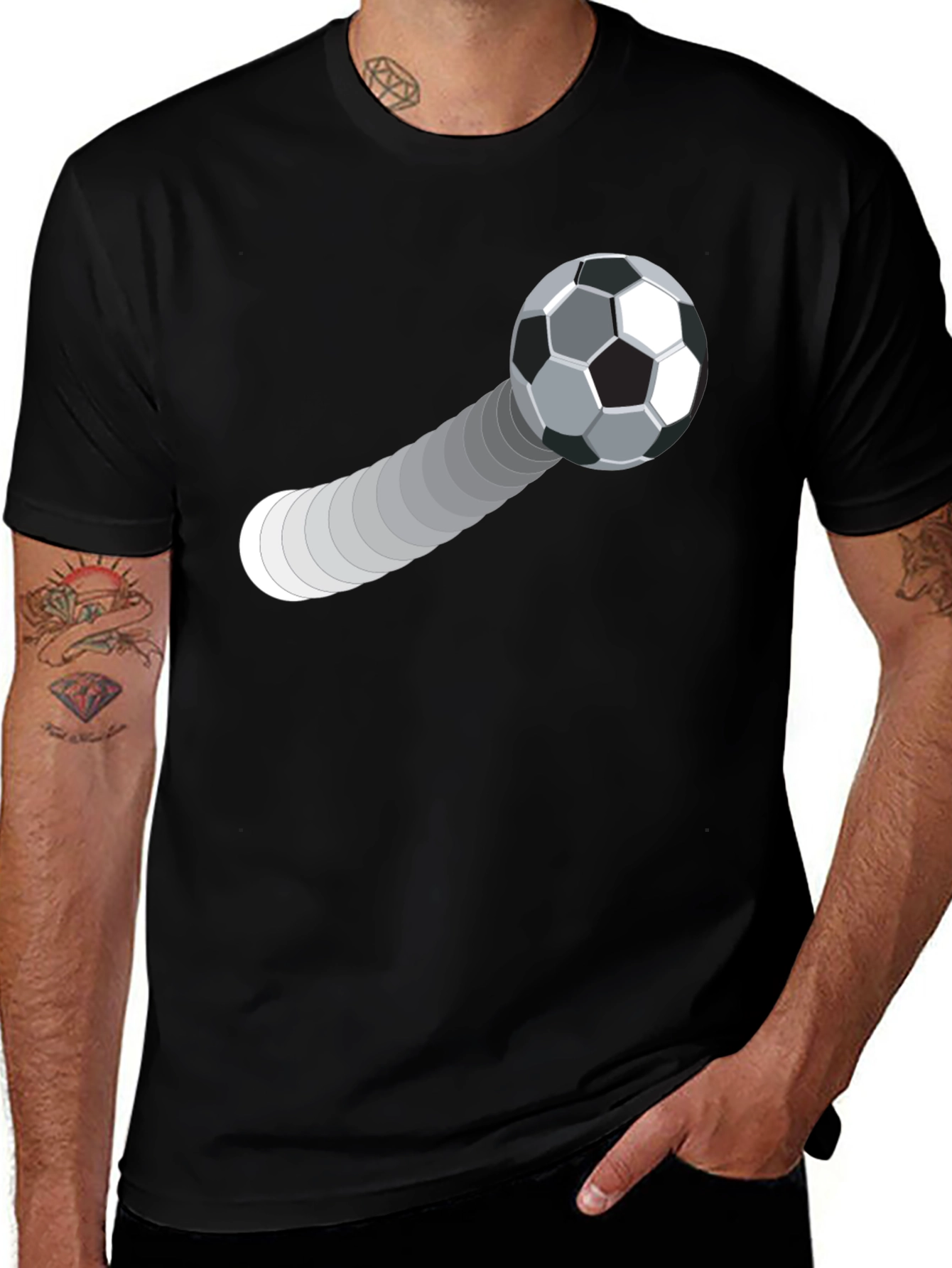 Soccer Ball Trajectory Graphic Tee