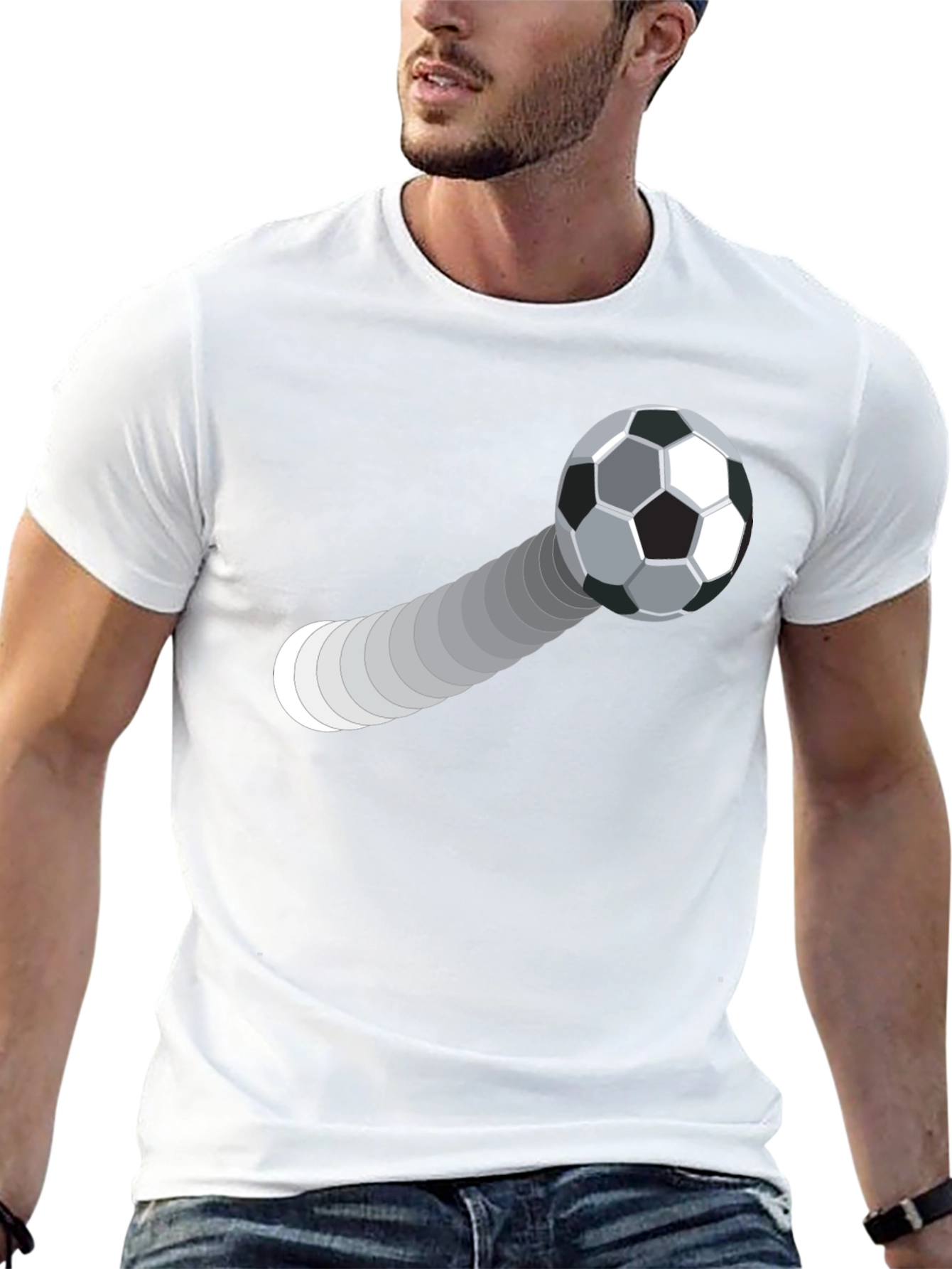 Soccer Ball Trajectory Graphic Tee