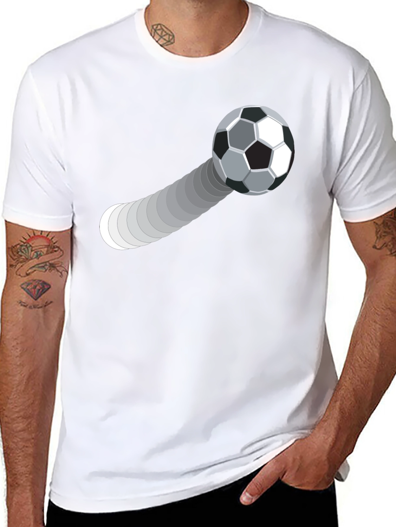 Soccer Ball Trajectory Graphic Tee