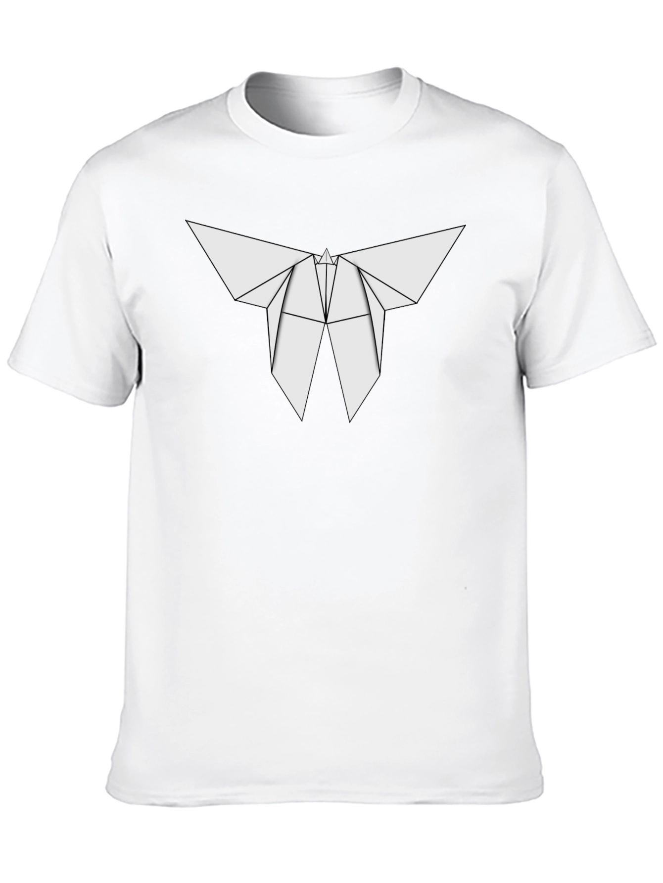 Origami Butterfly Graphic Tee - Stylish Black T-Shirt