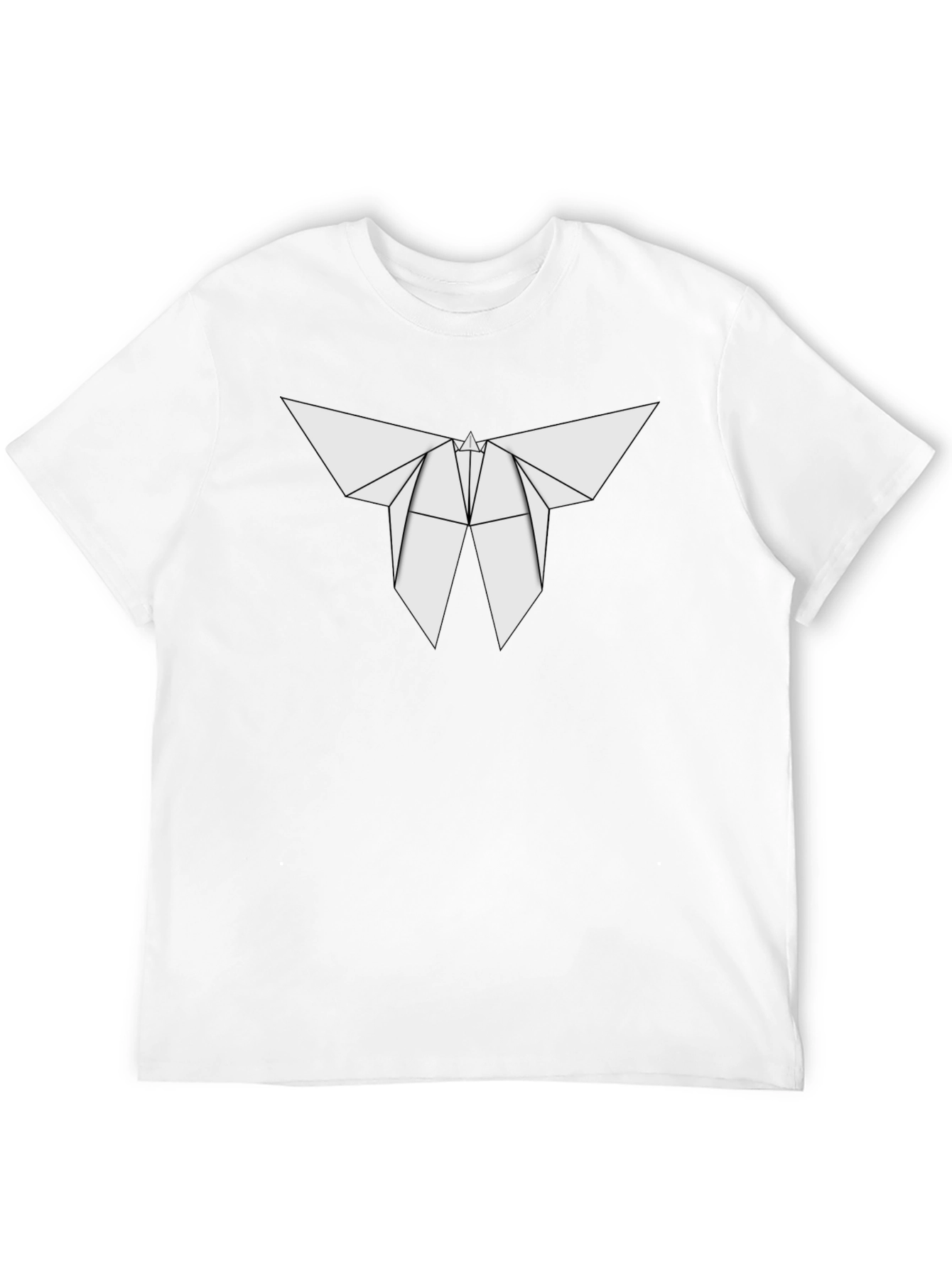 Origami Butterfly Graphic Tee - Stylish Black T-Shirt