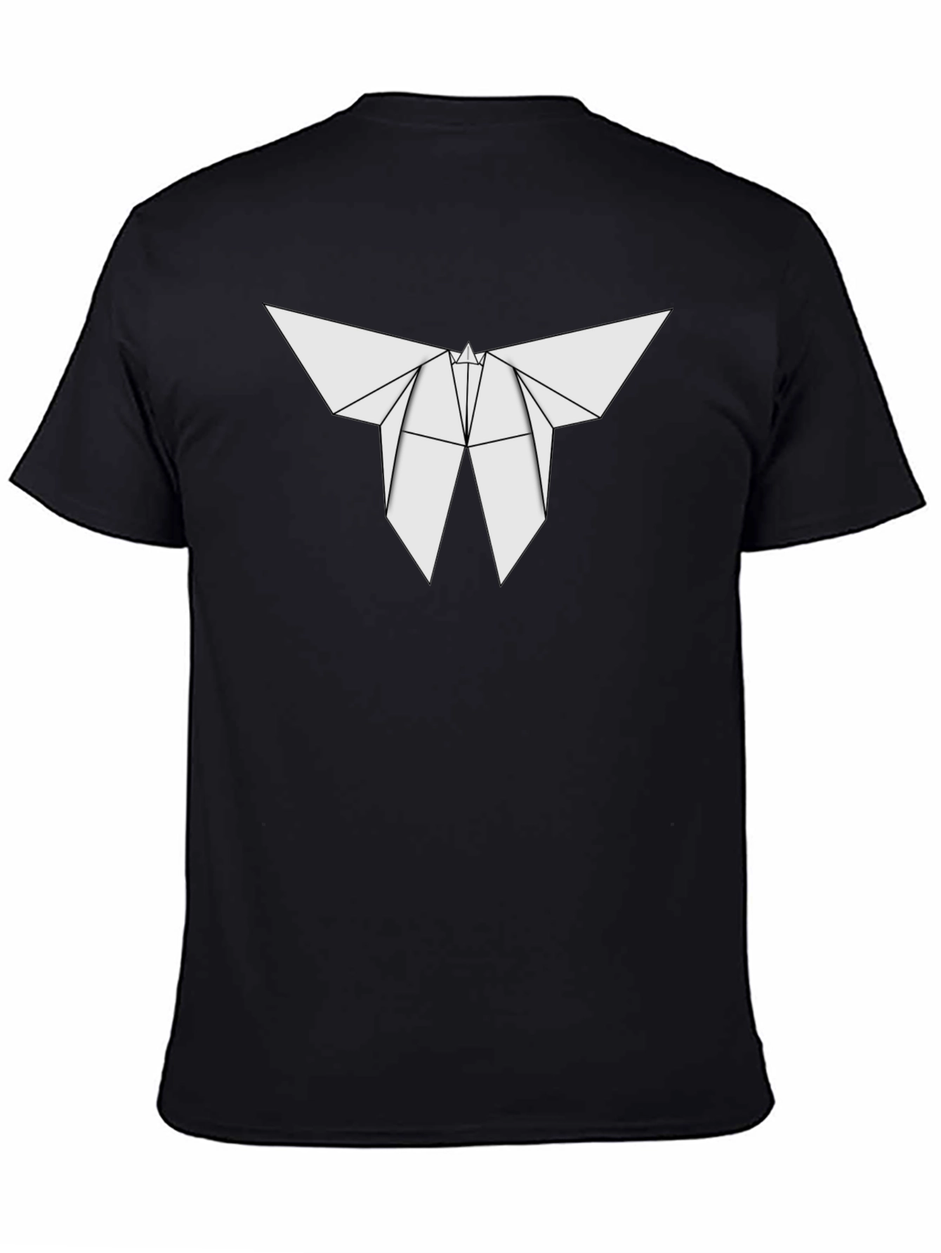 Origami Butterfly Graphic Tee - Stylish Black T-Shirt