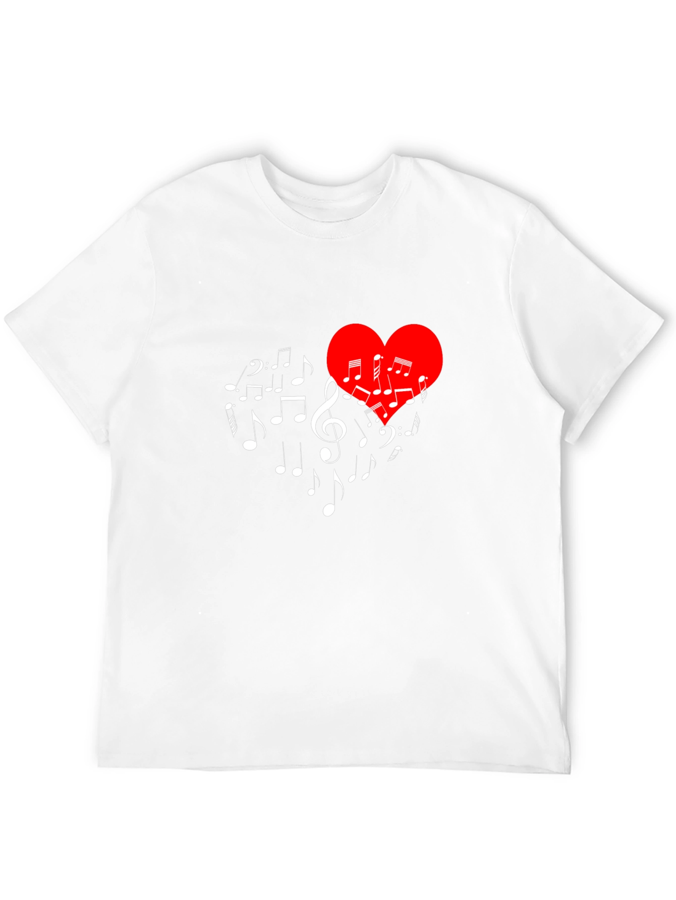 Musical Heart T-Shirt - Stylish Music Lover Tee