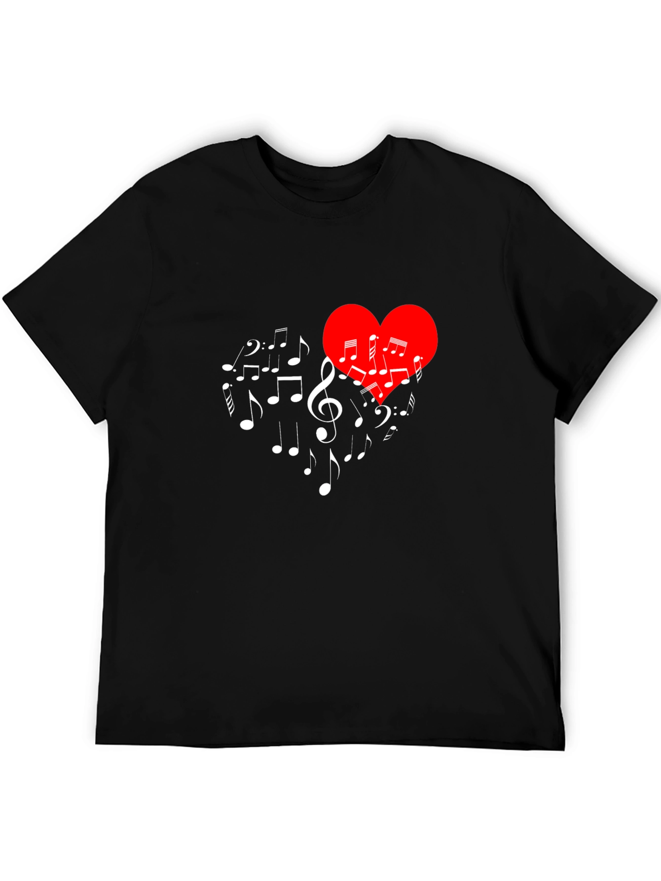 Musical Heart T-Shirt - Stylish Music Lover Tee