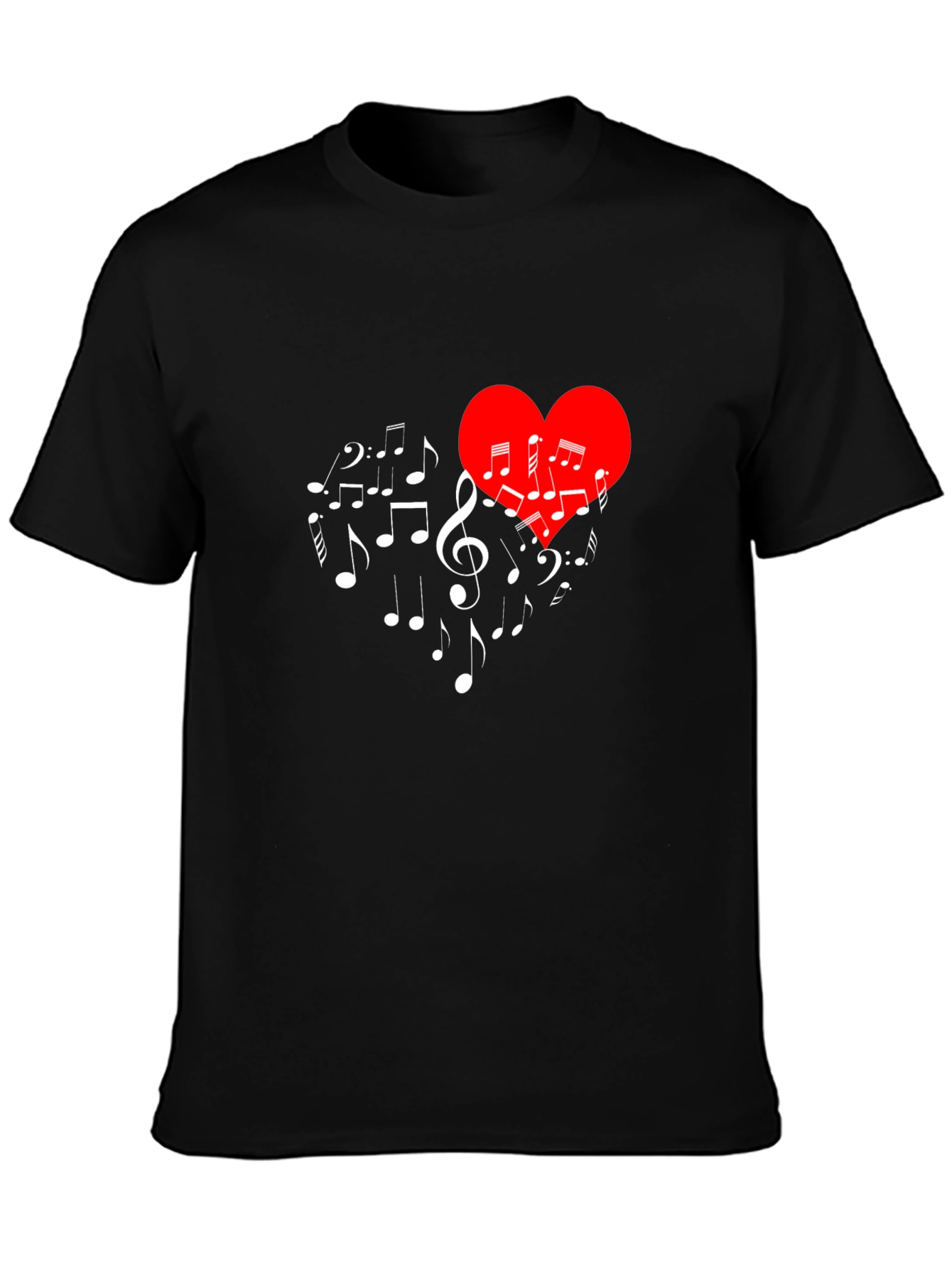 Musical Heart T-Shirt - Stylish Music Lover Tee