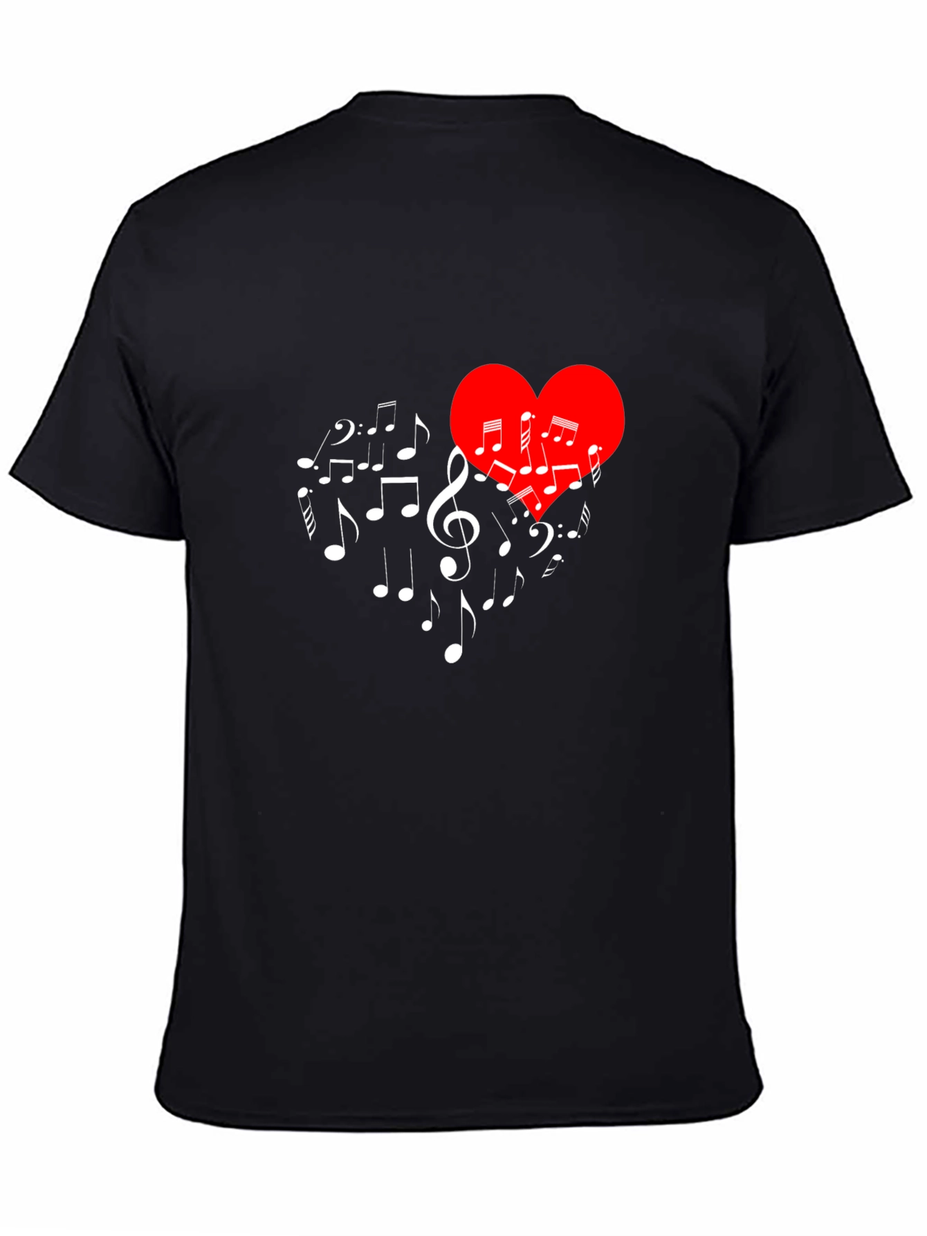 Musical Heart T-Shirt - Stylish Music Lover Tee